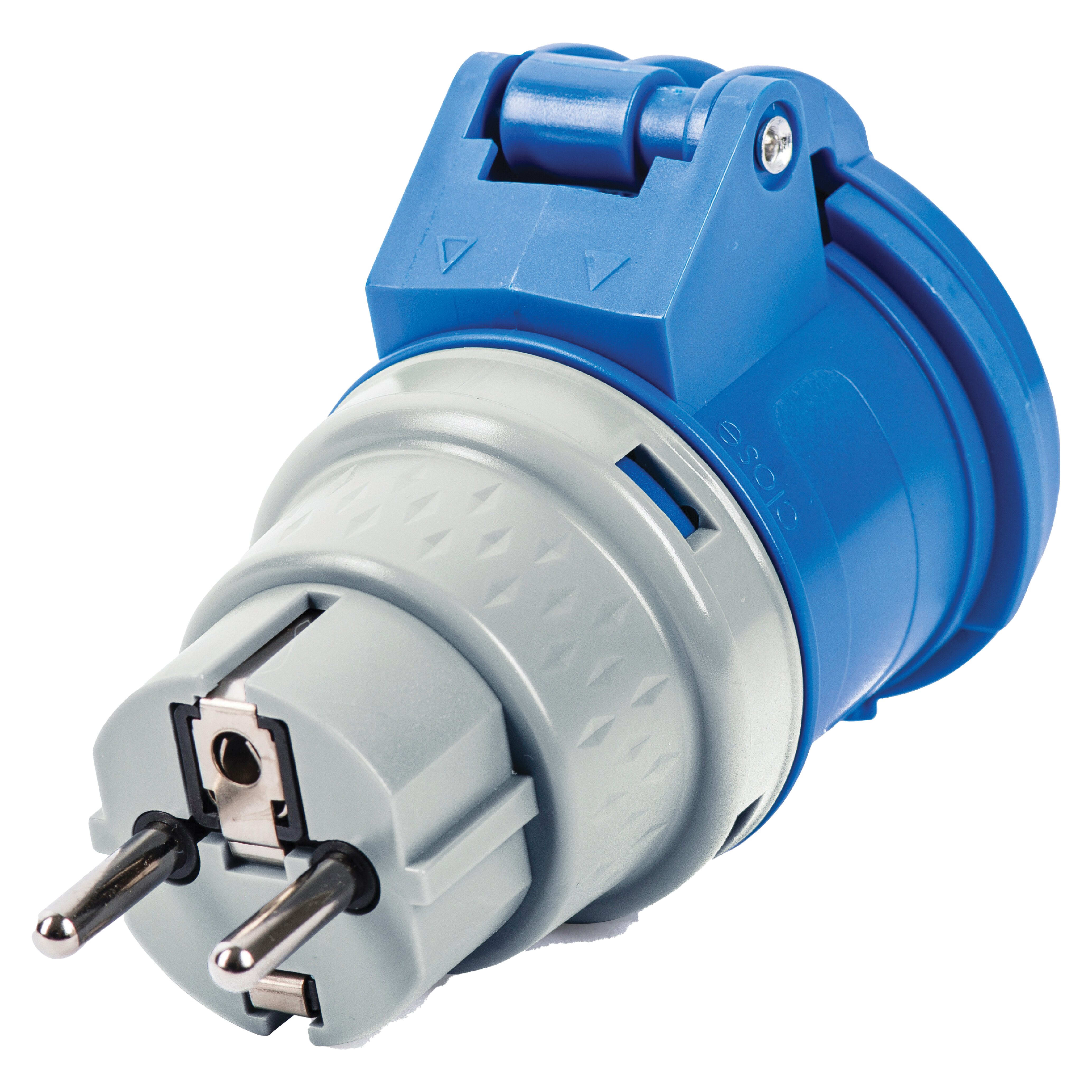 ELETTROCANALI SRL ETNEC690512 ADATTATORE 16A 2P+T SCHUKO A INDUSTRIALE