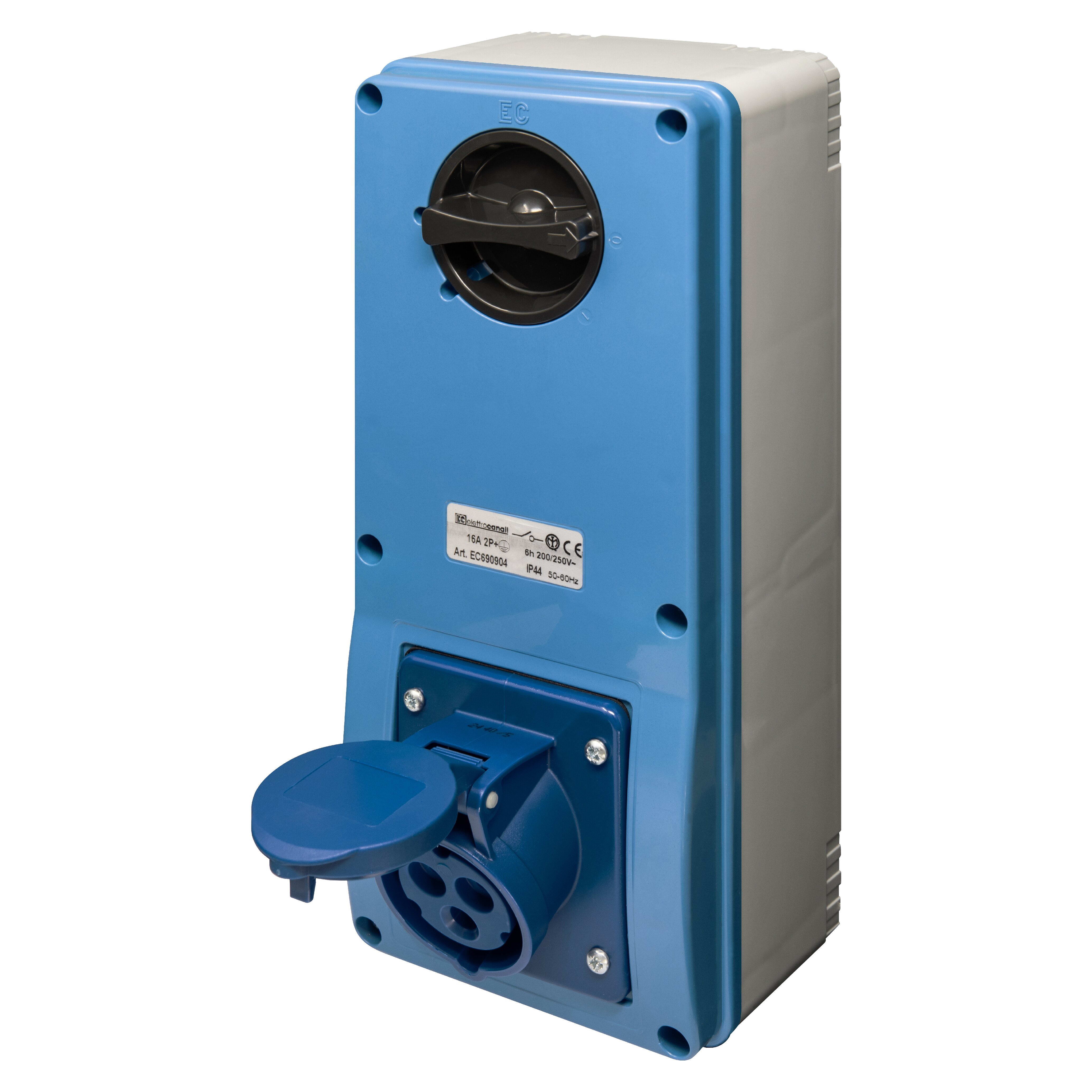 ELETTROCANALI SRL ETNEC6909041 PRESA IVSBF CON FONDO IP44 220V 2P+T 16A