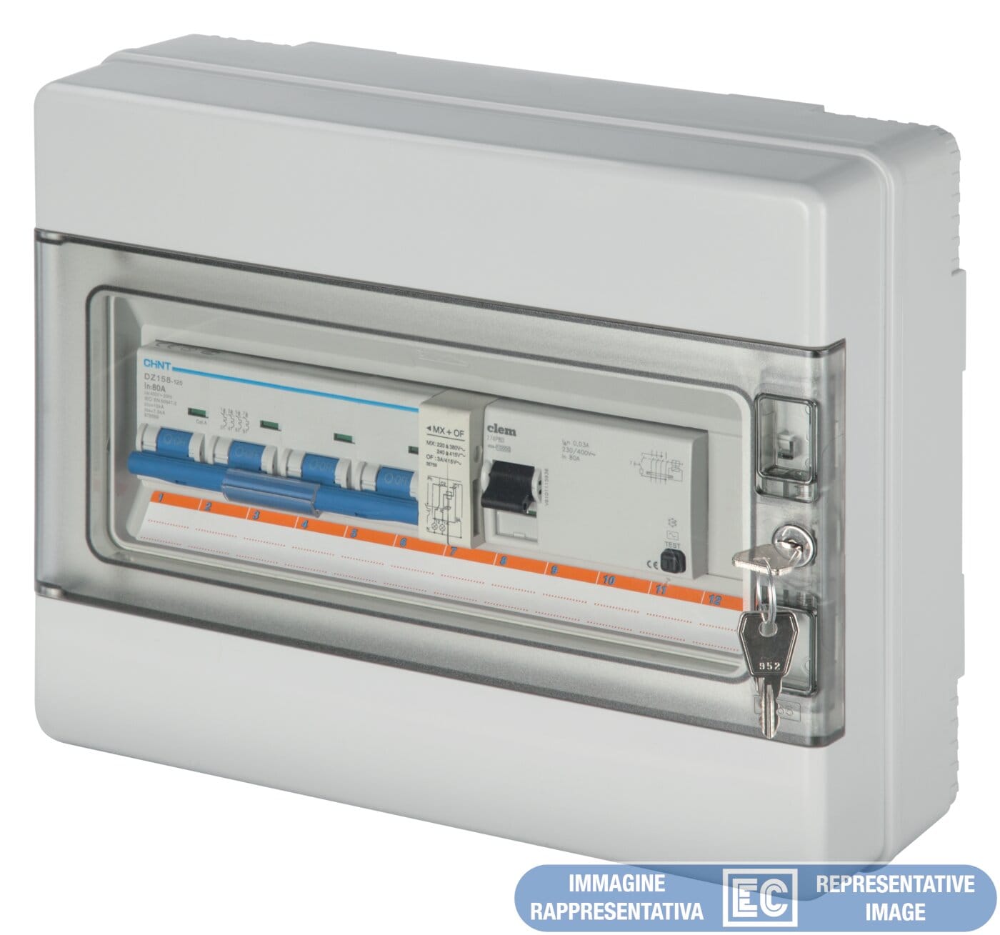 ELETTROCANALI SRL ETNEC690PL5E QUADRO ASC-E 63A - 3P+N - 400V IDN: 30MA