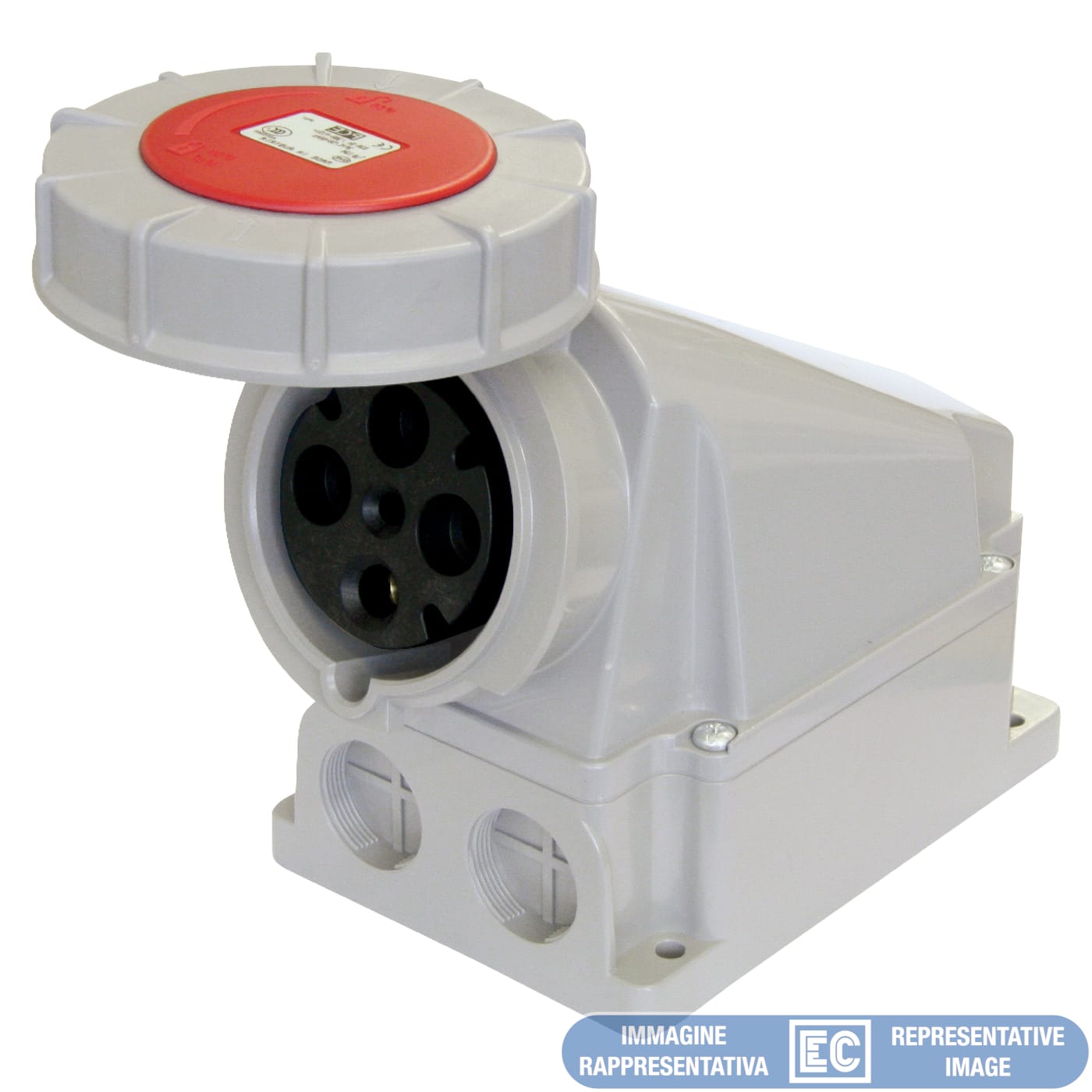 ELETTROCANALI SRL ETNEC692581 PRESA BASE INCLINATA IP67 220V 2P+T 63A