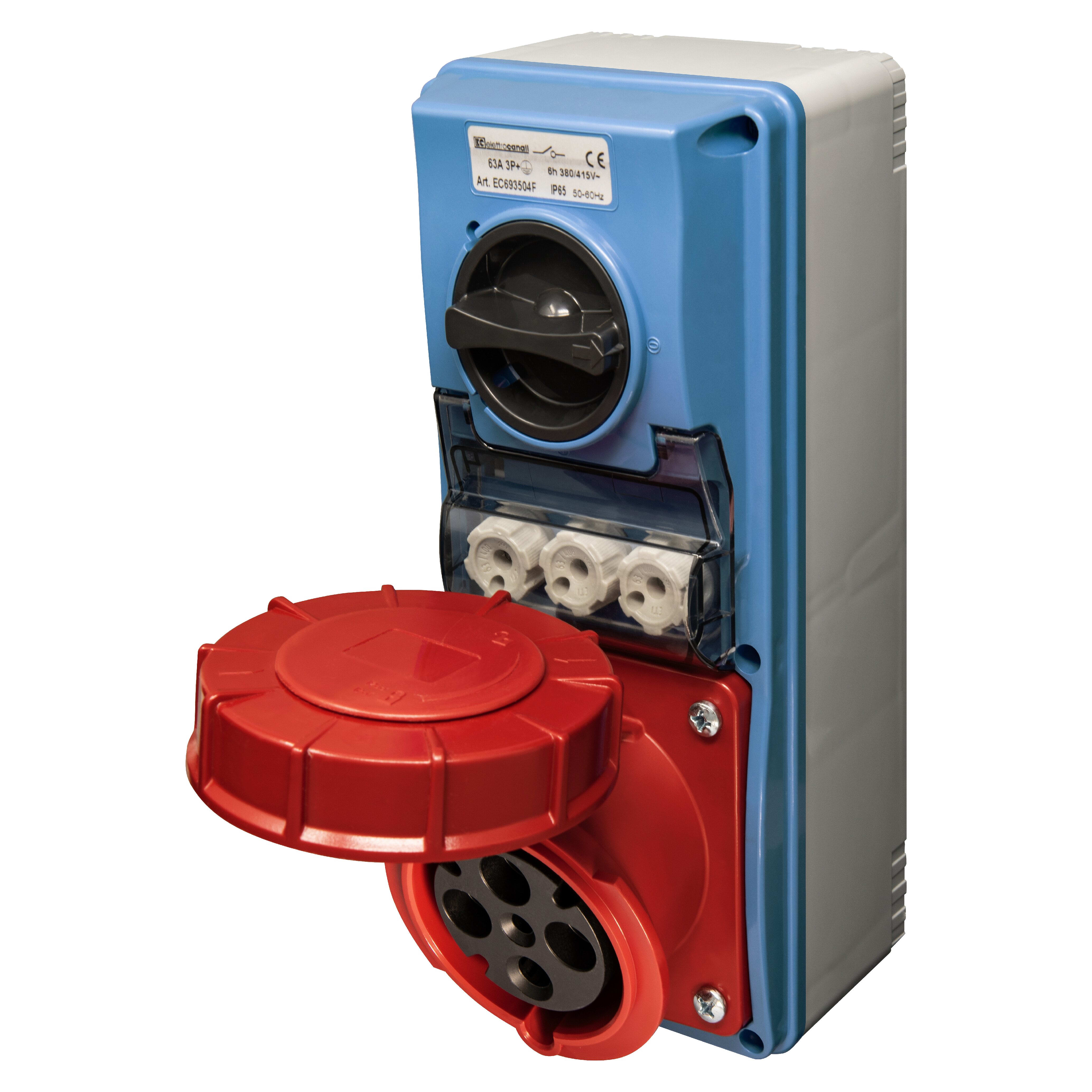 ELETTROCANALI SRL ETNEC6935041F PRESA IVCBF CON FONDO IP65 380V 3P+T 63A