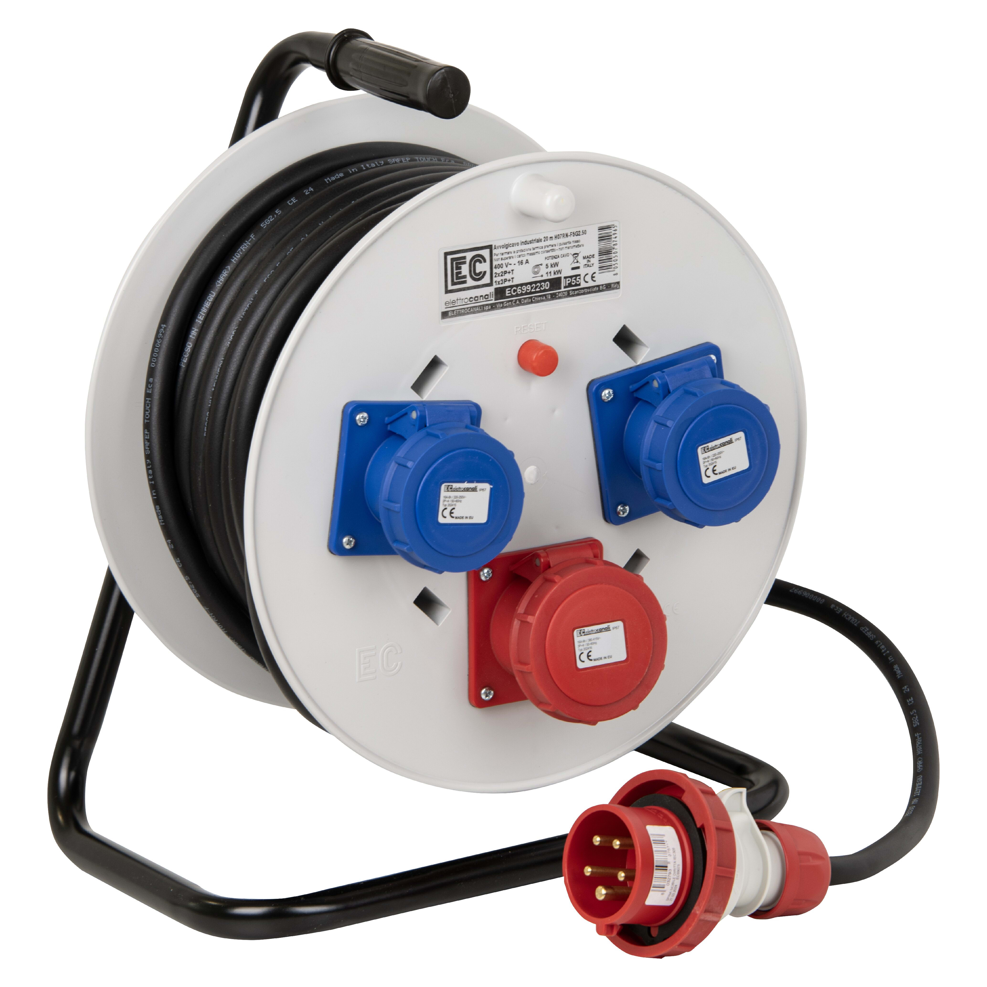 ELETTROCANALI SRL ETNEC6992220 AVVOLGICAVO 2X2P+1X3P-20 MT 5X2,5 IP44