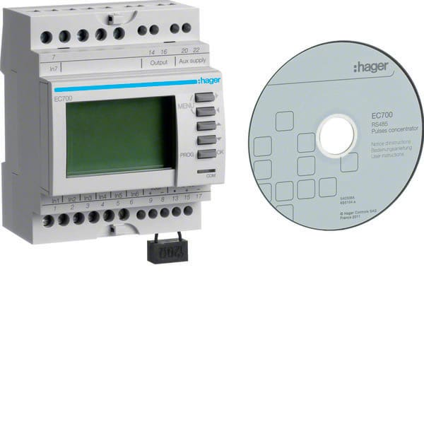 HAGER - HAGEC700 Impulseingang 7fach JBUS/MODBUS
