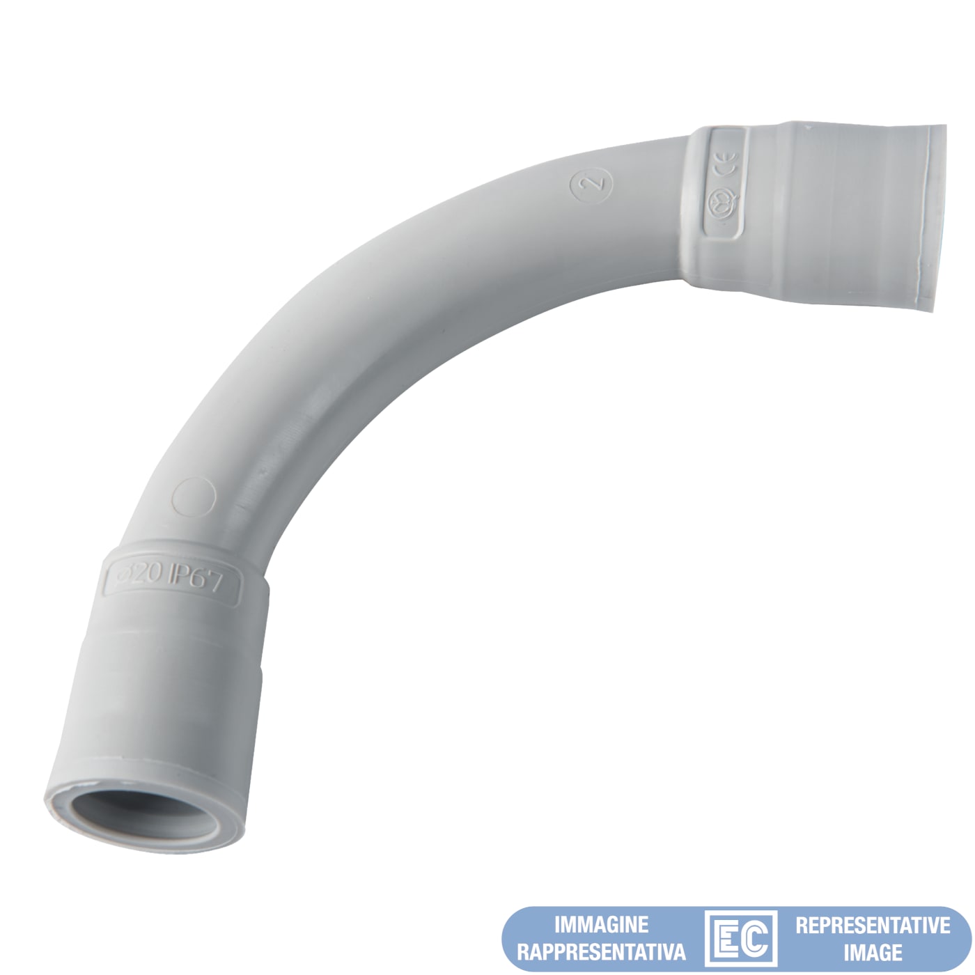ELETTROCANALI SRL ETNEC74332 CURVA 90 SECURITY TUBO-TUBO IP67 32