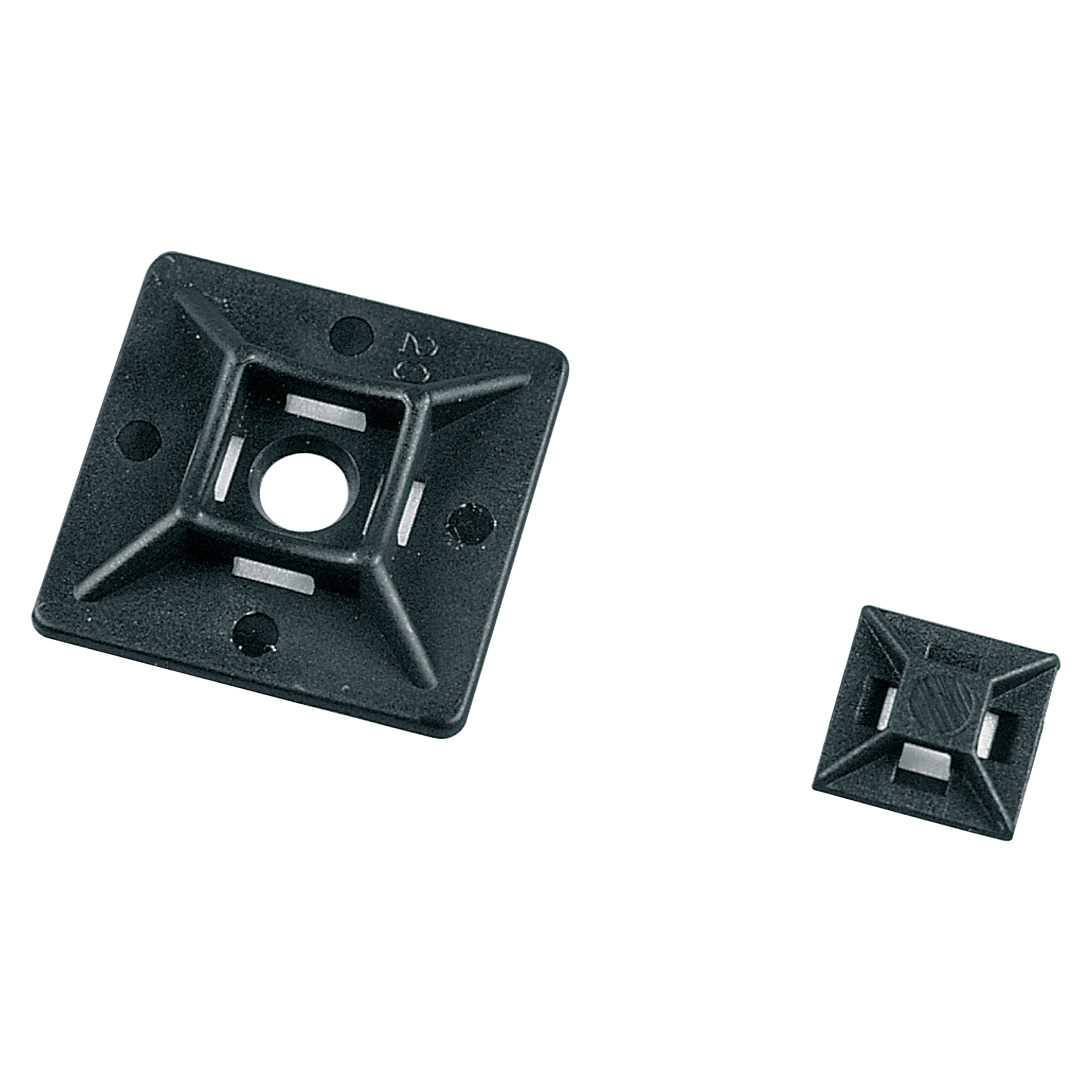 ELETTROCANALI ETNEC84048 BASE BIDIREZIONALE ADESIVA 27X27 MM NERA