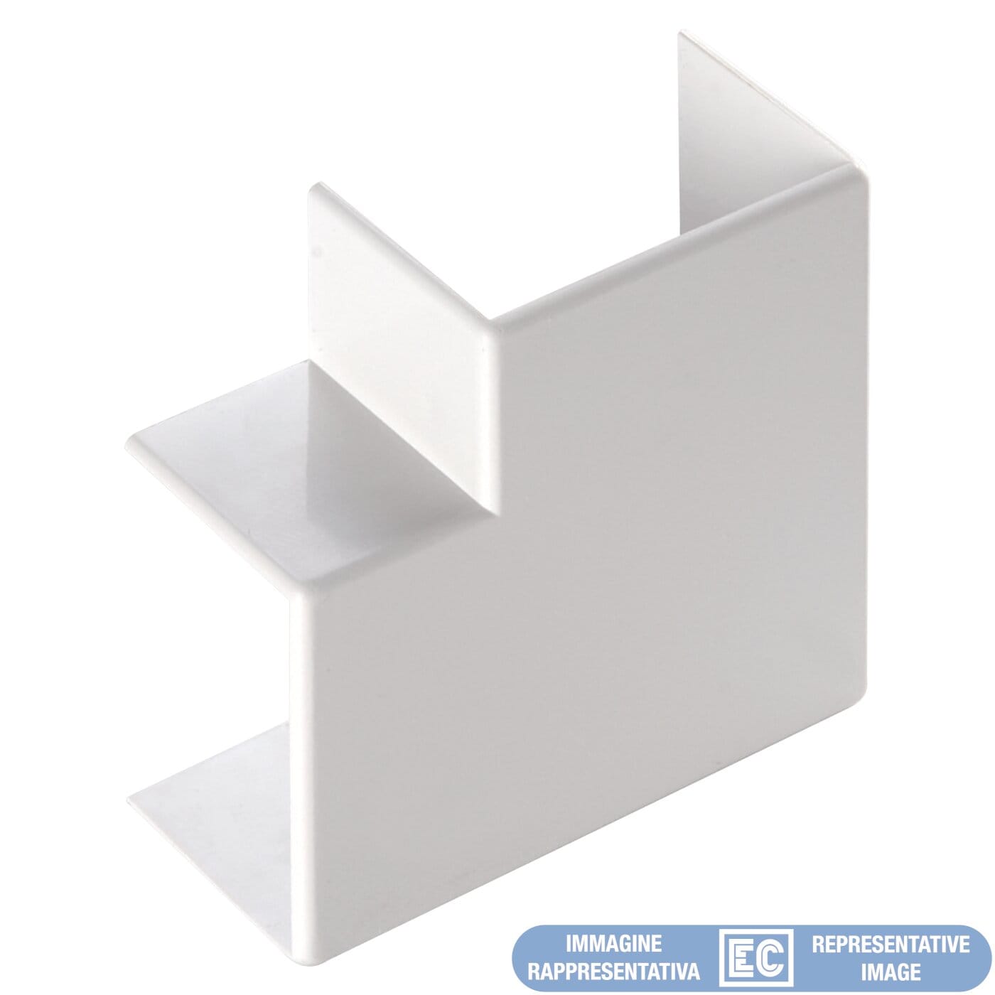 ELETTROCANALI ETNECAP4025B ANGOLO PIANO PER MINICAN. DIM. 40X25 BIA