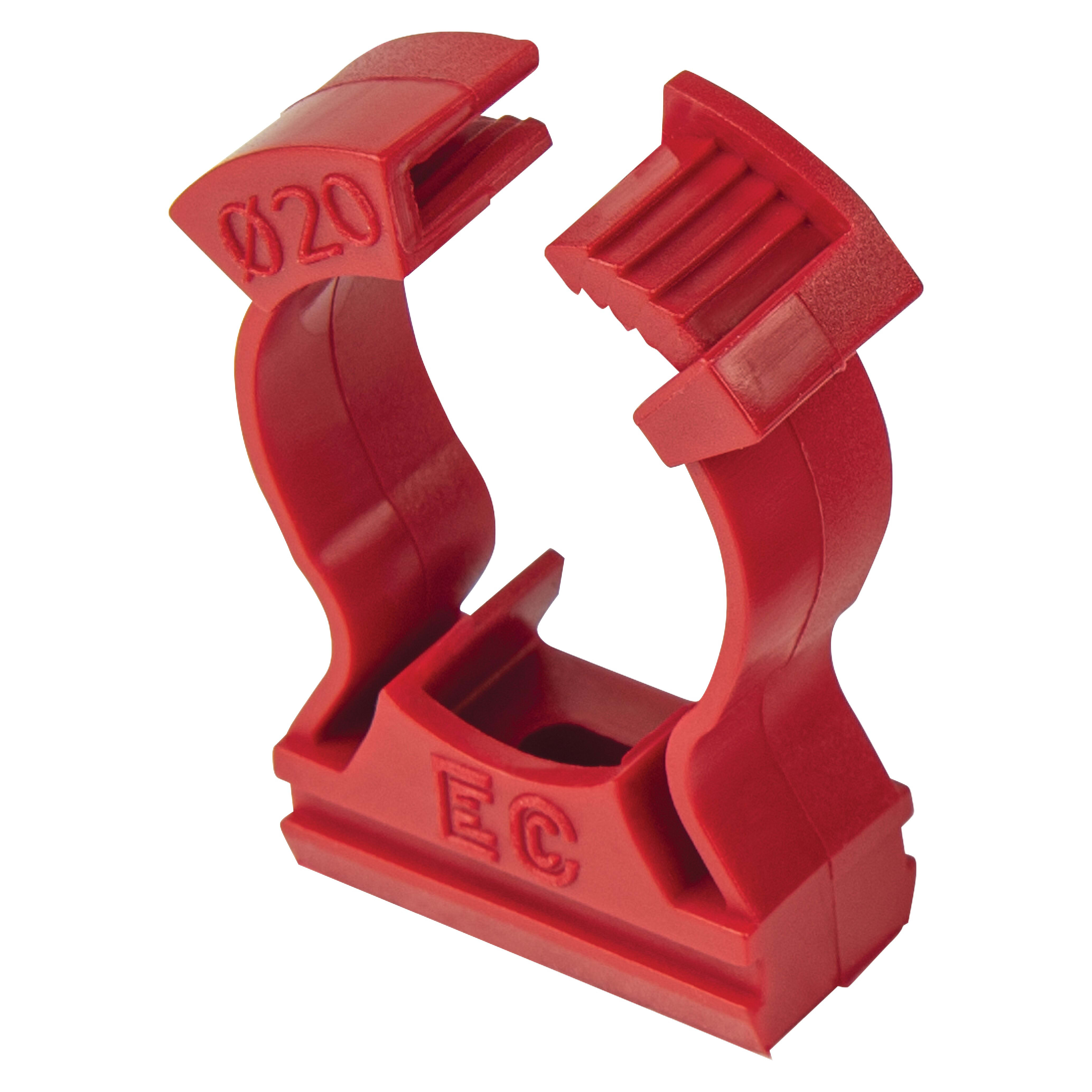 ELETTROCANALI ETNECCFC20CR CLIPS FISSATUBO A COLLARE 20 ROSSO