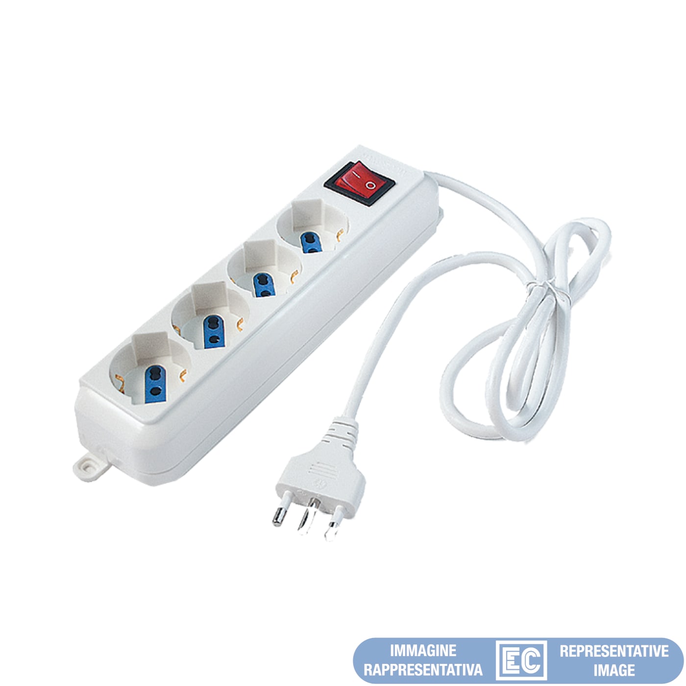 ELETTROCANALI SRL ETNECK11103 MULTIPRESA BIANCA 3 POSTI SCHUKO/BIVALEN