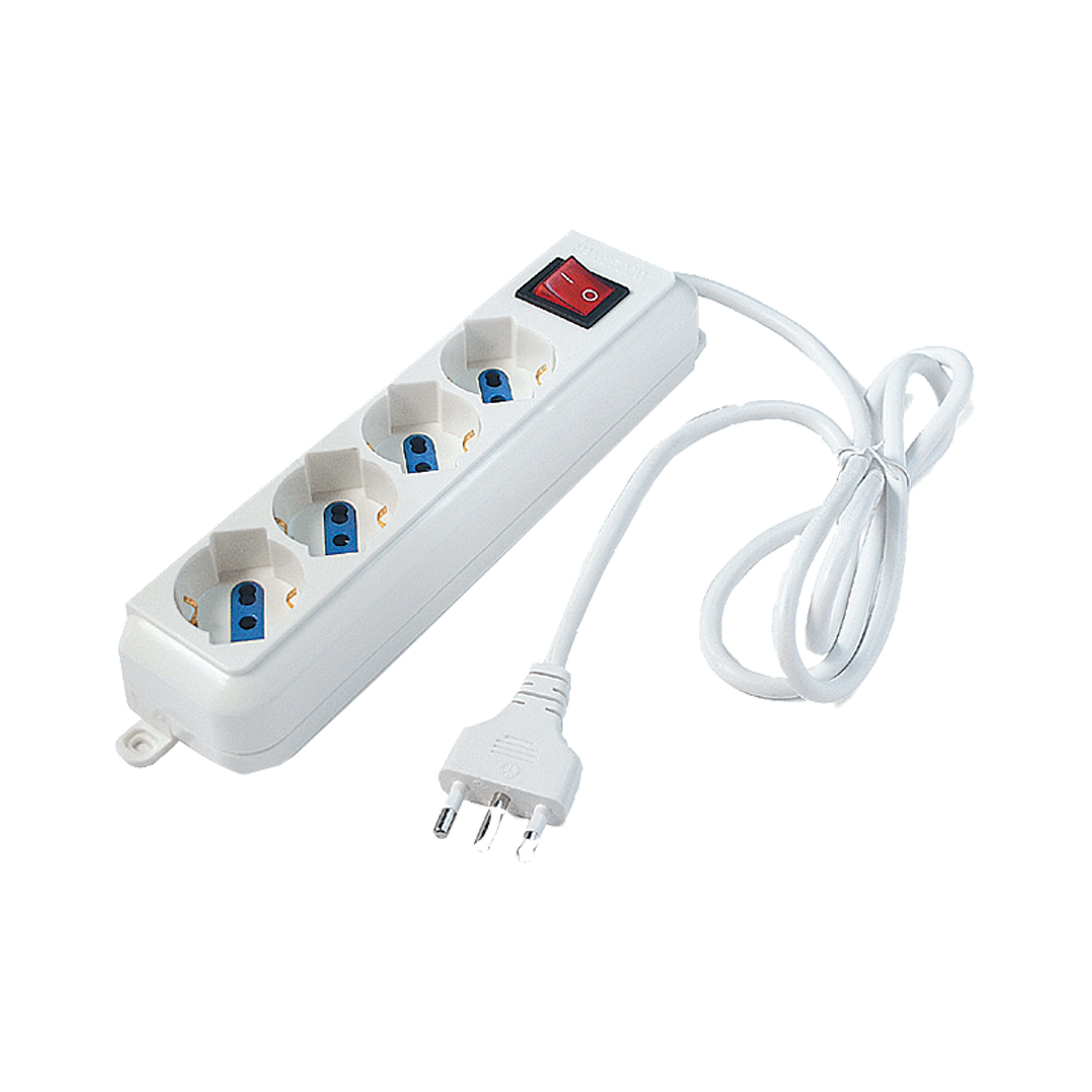 ELETTROCANALI SRL ETNECK11104 MULTIPRESA BIANCA 4 POSTI SCHUKO/BIVALEN