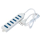 ELETTROCANALI ETNECK11156 MULTIPRESA BIANCA 6 POSTI 10/16A CON CAV