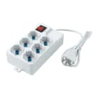 ELETTROCANALI ETNECK11406 MULTIPRESA COMPACT 6 POSTI SCHUKO/BIV.