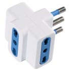 ELETTROCANALI SRL - ETNECK33403 ADATTATORE TRIPLO BIV. BIANCO SPINA 16A