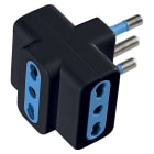 ELETTROCANALI ETNECK33413 ADATTATORE TRIPLO BIV. NERO SPINA 16A
