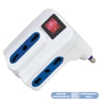 ELETTROCANALI SRL - ETNECK33424 ADATTATORE TRIPLO BIAN. SPINA/PRESE 10A+