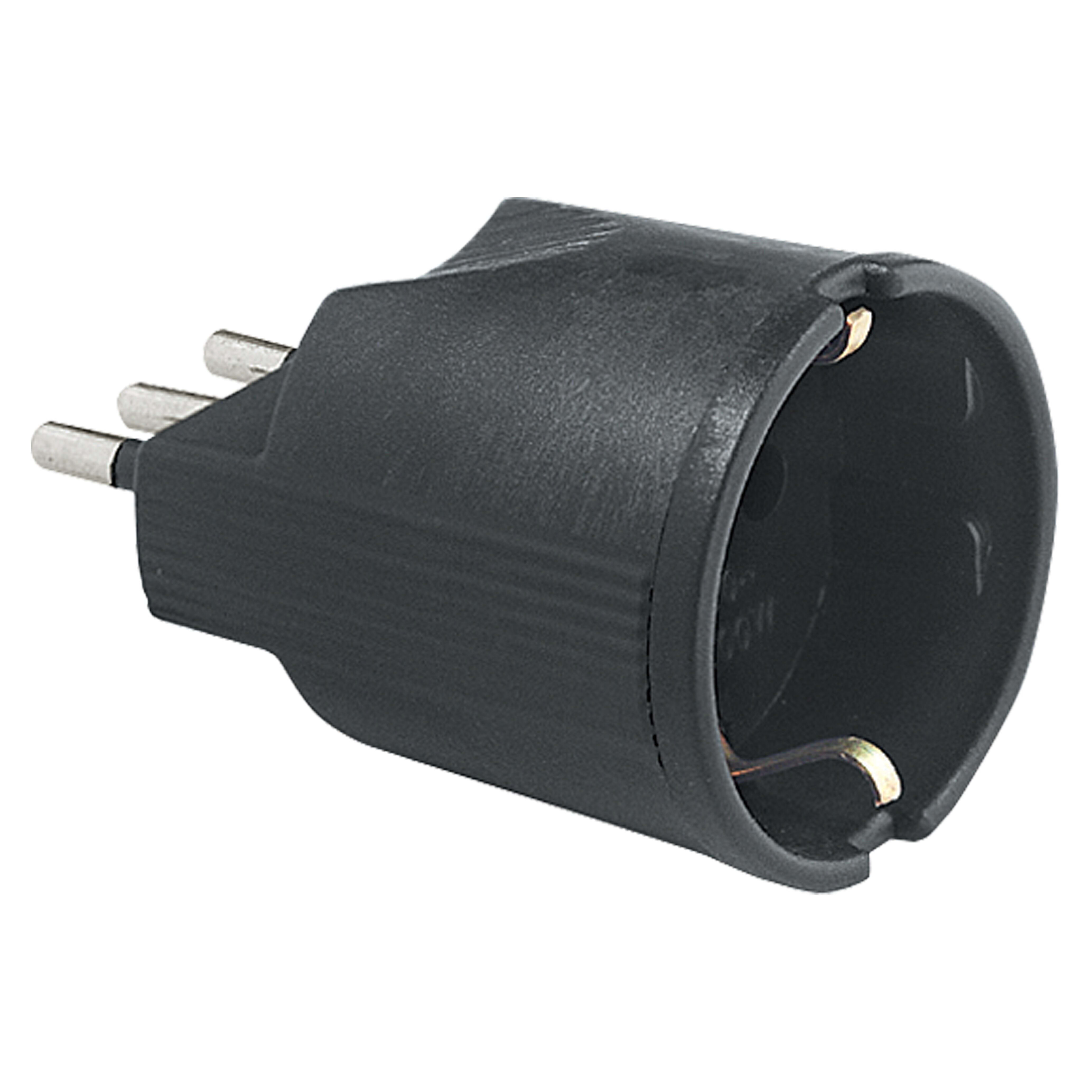ELETTROCANALI SRL ETNECK33514 ADATTATORE SCHUKO NERO 10A