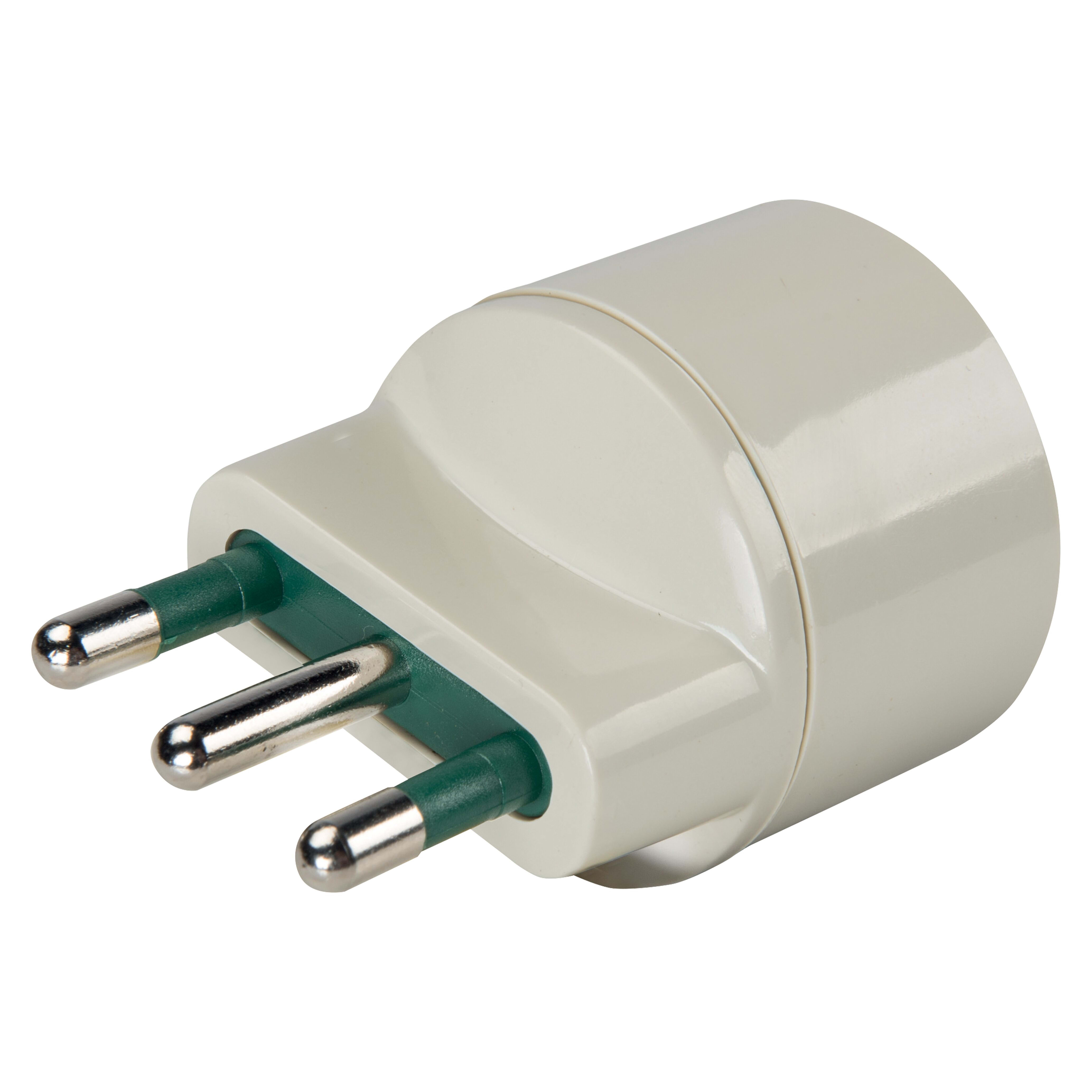 ELETTROCANALI SRL ETNECK33610 ADATTATORE SCHUKO BIANCO SPINA 16A