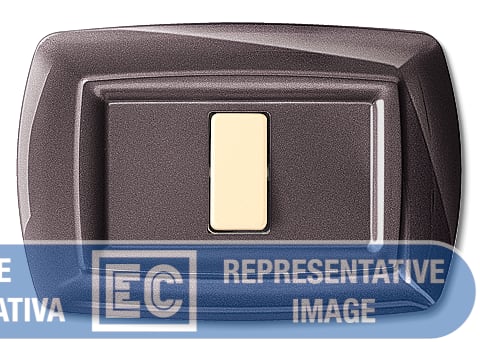 ELETTROCANALI SRL ETNECL2592AN PLACCA TONDO 2 MOD.ALLUMINIO NOTTE