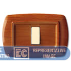 ELETTROCANALI SRL - ETNECL2596LC PLACCA TONDO 6 MOD.LEGNO CHIARO