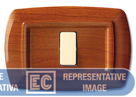 ELETTROCANALI SRL ETNECL2594LC PLACCA TONDO 4 MOD.LEGNO CHIARO