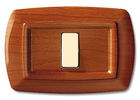 ELETTROCANALI SRL ETNECL2591LC PLACCA TONDO 1 MOD.LEGNO CHIARO