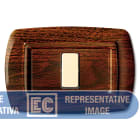 ELETTROCANALI SRL - ETNECL2597LS PLACCA TONDO 2 MOD.RAVV. LEGNO SCURO
