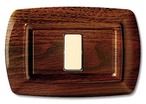 ELETTROCANALI SRL ETNECL2591LS PLACCA TONDO 1 MOD.LEGNO SCURO