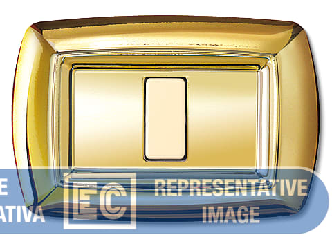 ELETTROCANALI SRL ETNECL2594OR PLACCA TONDO 4 MODULI ORO