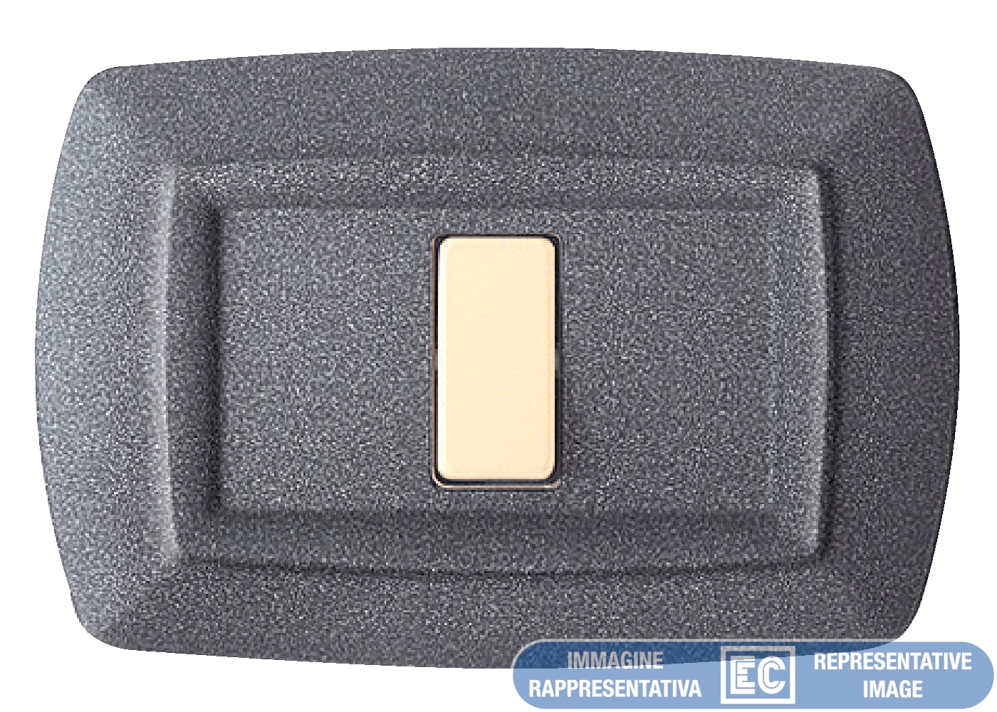 ELETTROCANALI SRL ETNECL2597V-GC PLACCA TONDO 2 MOD.RAVV.VULC.GRI.CHIARO