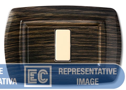 ELETTROCANALI SRL ETNECL2594WG PLACCA TONDO 4 MODULI WENGE
