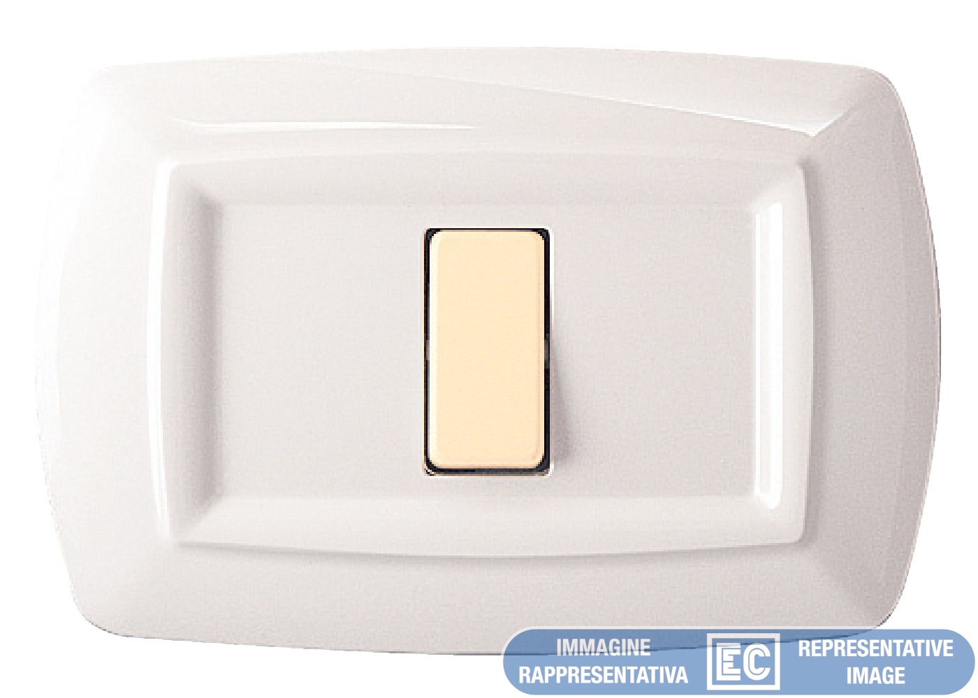 ELETTROCANALI SRL ETNECL2596WH PLACCA TONDO 6 MODULI BIANCO