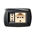 ELETTROCANALI SRL - ETNECL2598N PLACCA TONDO X UNEL DECENTRATA NERO