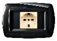 ELETTROCANALI SRL ETNECL2599N PLACCA TONDO X UNEL CENTRALE NERO