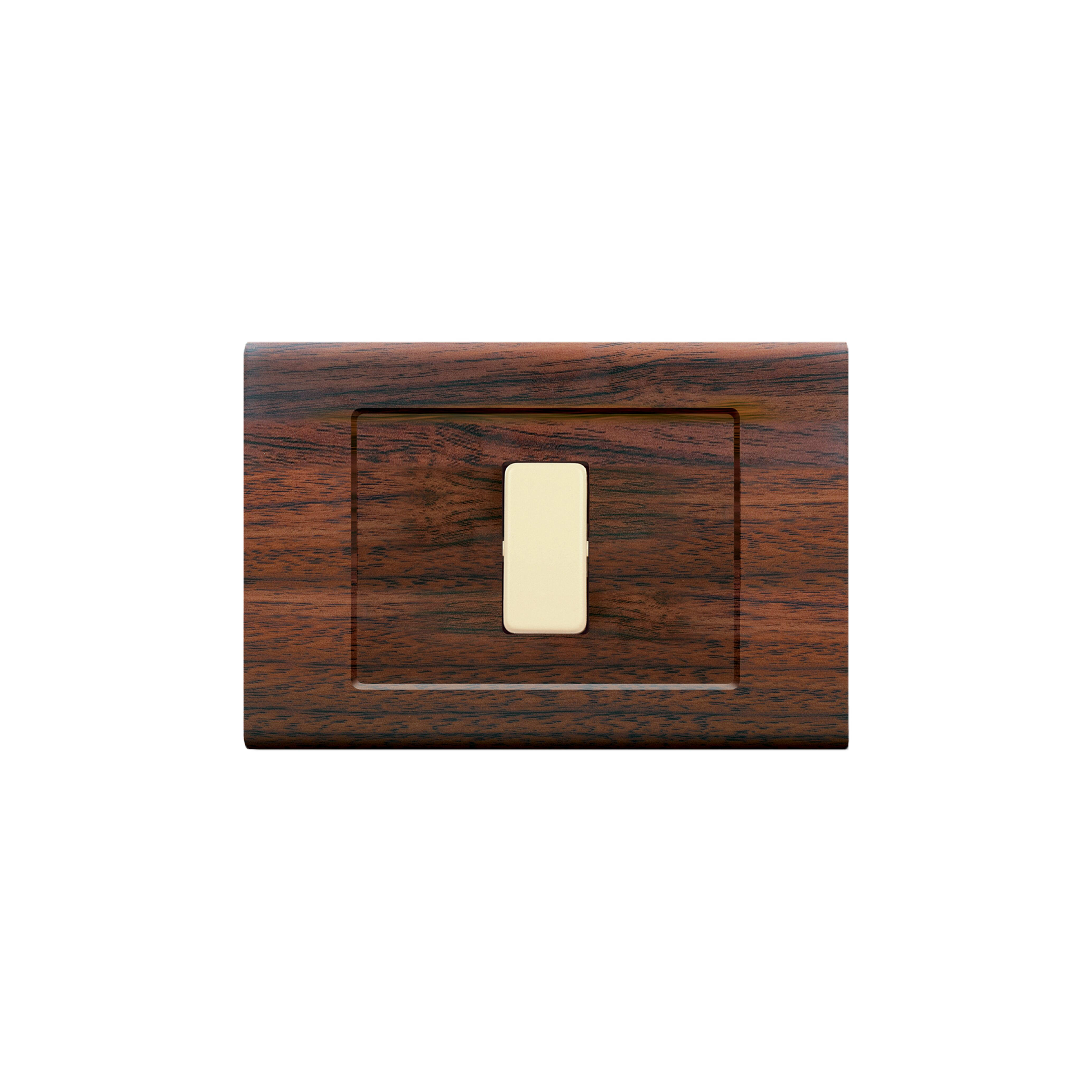 ELETTROCANALI SRL ETNECL2691LS PLACCA TONDO Q 1 MOD.LEGNO SCURO