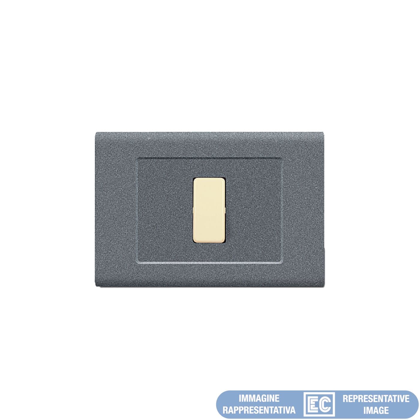 ELETTROCANALI SRL ETNECL2692V-GC PLACCA TONDO Q 2 MOD.VULC. GRIGIO CHIARO