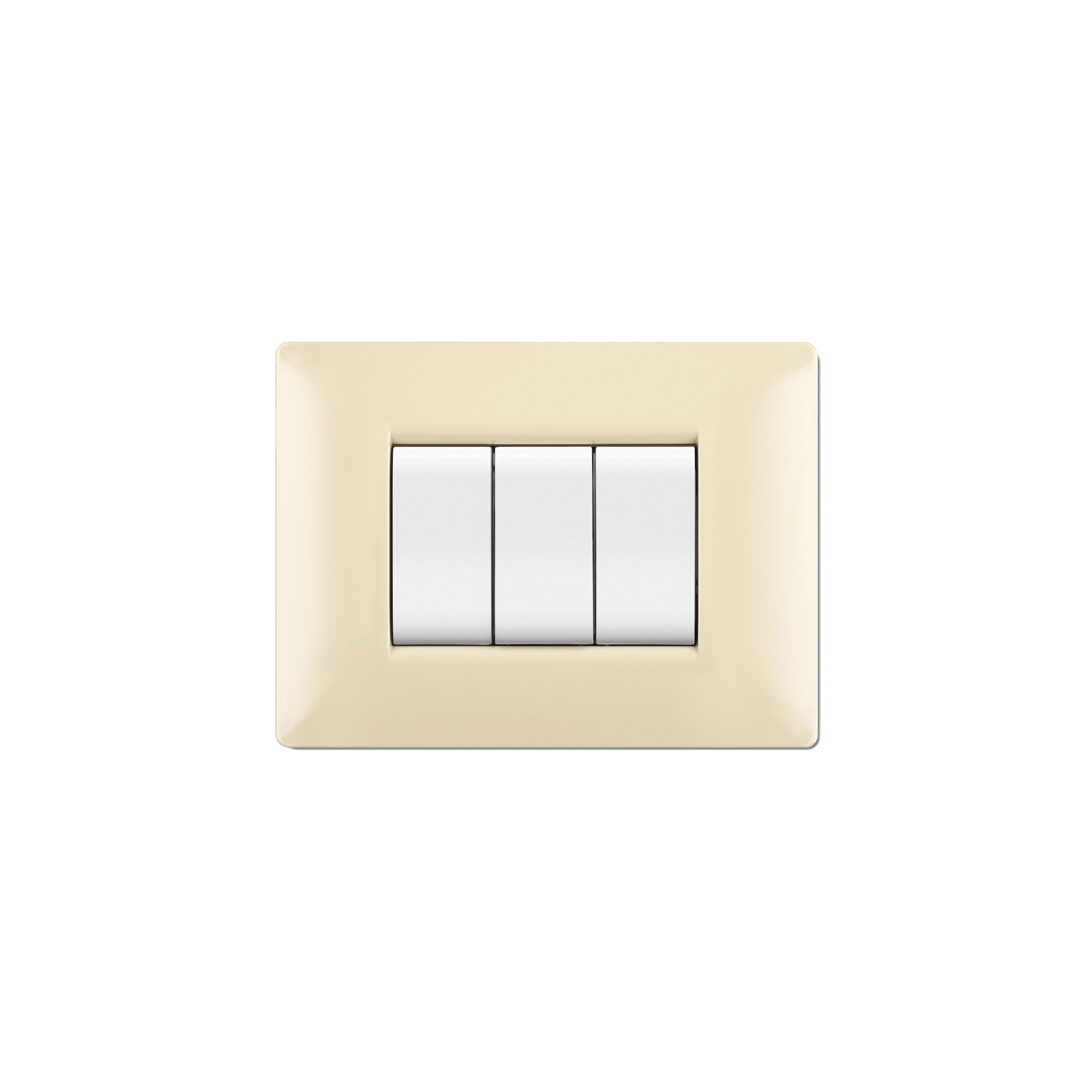 ELETTROCANALI SRL ETNECL2883A PLACCA MYLIFE Q 3 MODULI AVORIO