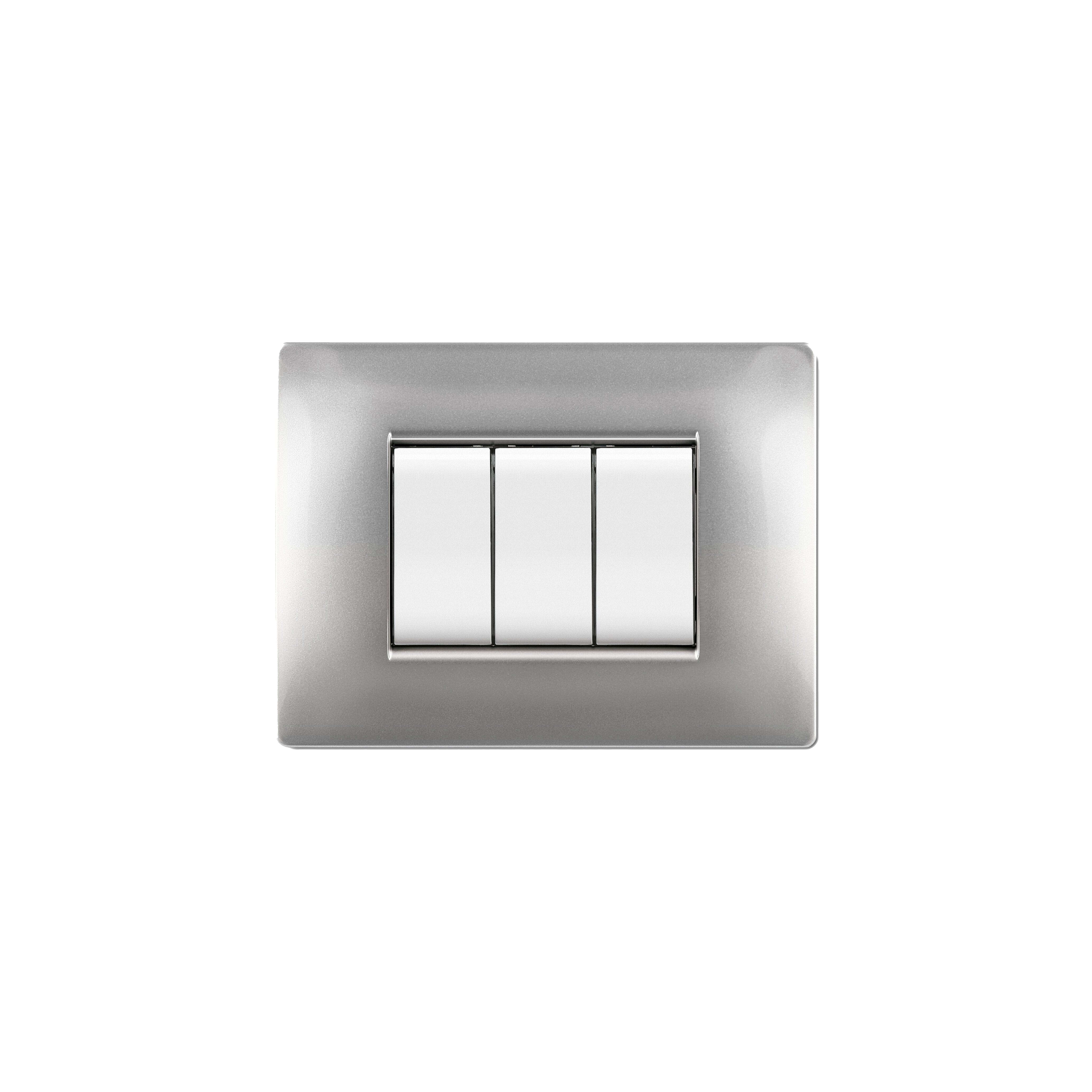 ELETTROCANALI SRL ETNECL2883AC PLACCA MYLIFE Q 3 MOD.ALLUMINIO CHIARO