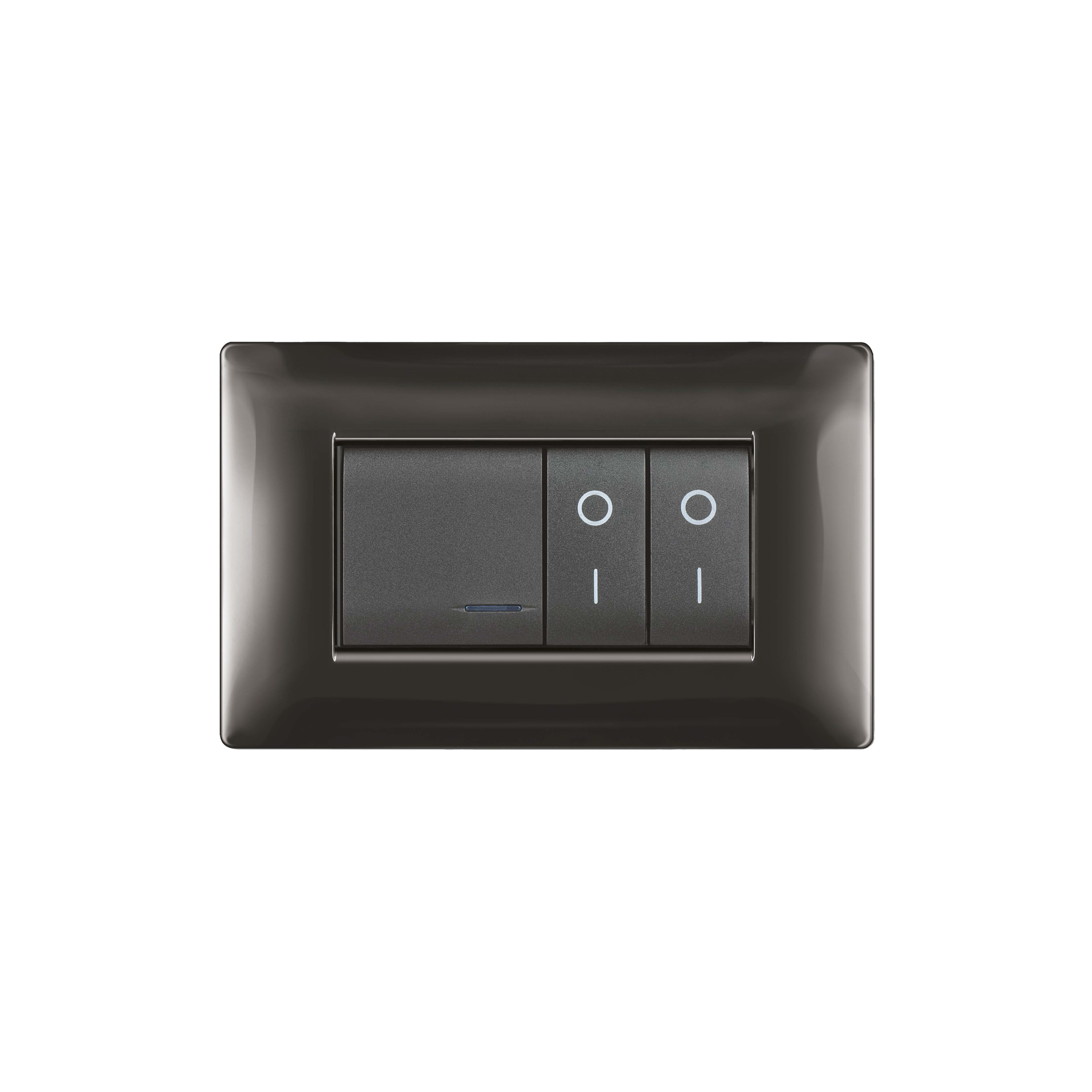ELETTROCANALI SRL ETNECL2884GS PLACCA MYLIFE Q 4 MODULI GRIGIO SCURO