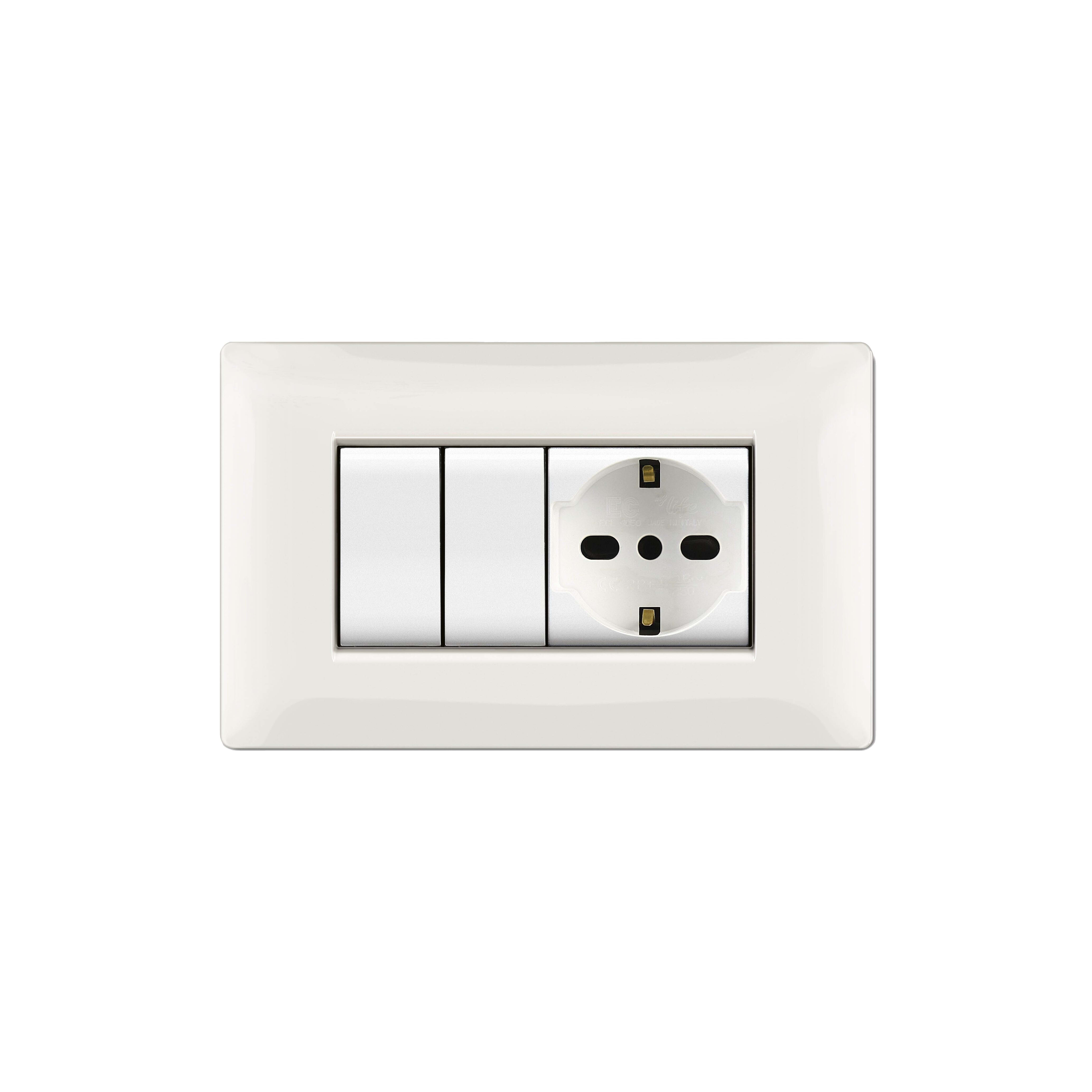 ELETTROCANALI SRL ETNECL2884WH PLACCA MYLIFE Q 4 MODULI BIANCO