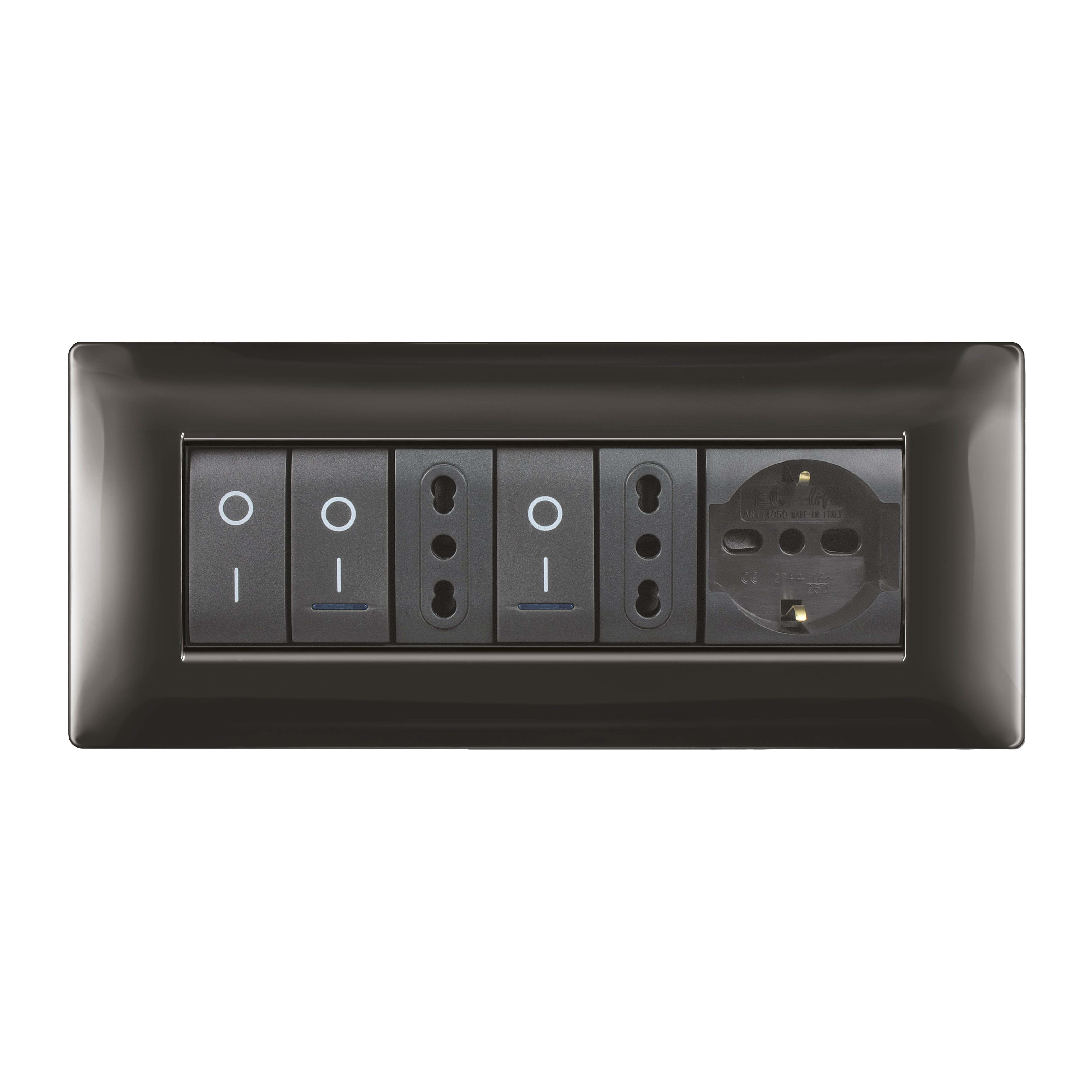 ELETTROCANALI SRL ETNECL2887GS PLACCA MYLIFE Q 7 MODULI GRIGIO SCURO