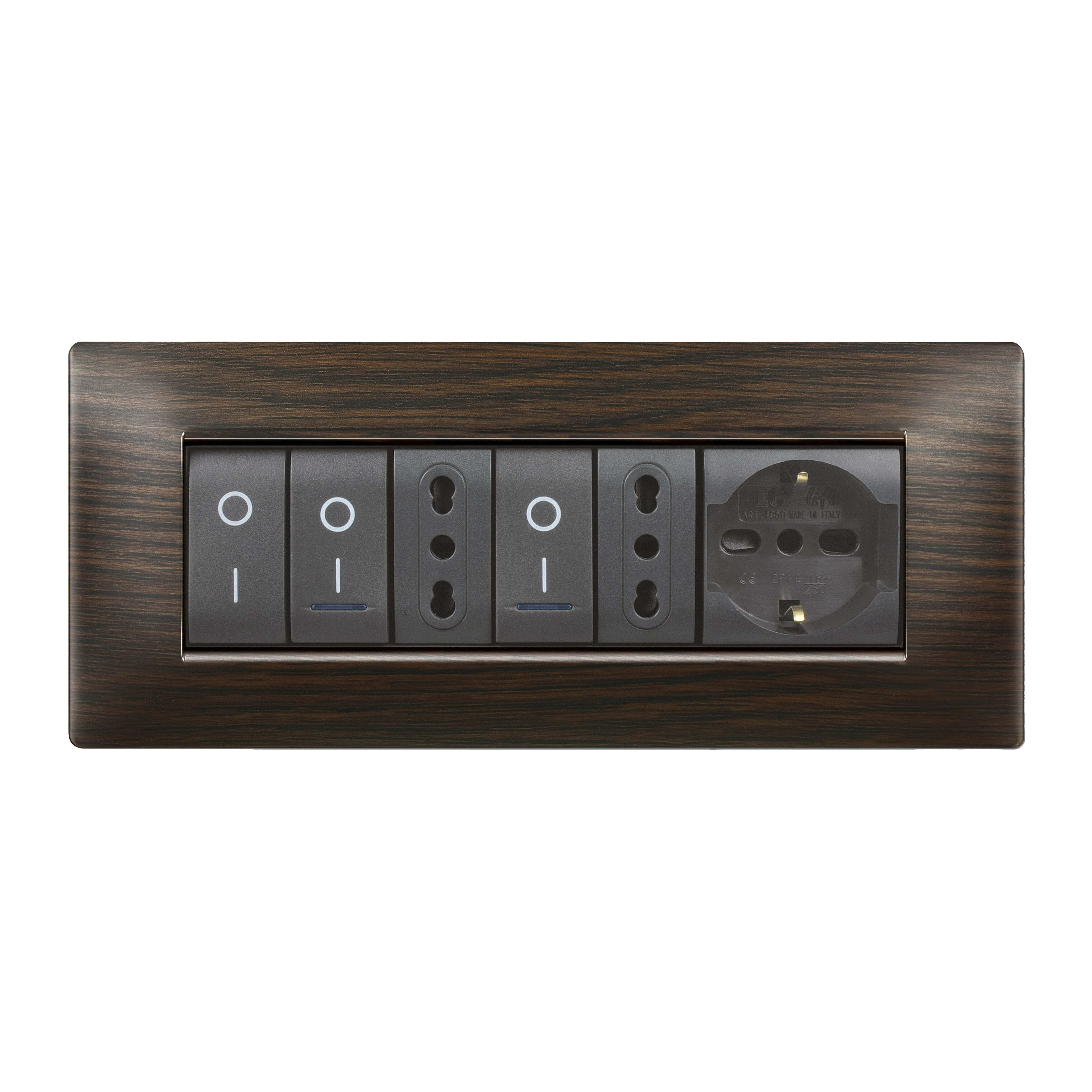 ELETTROCANALI SRL ETNECL2887WG PLACCA MYLIFE Q 7 MODULI WENG