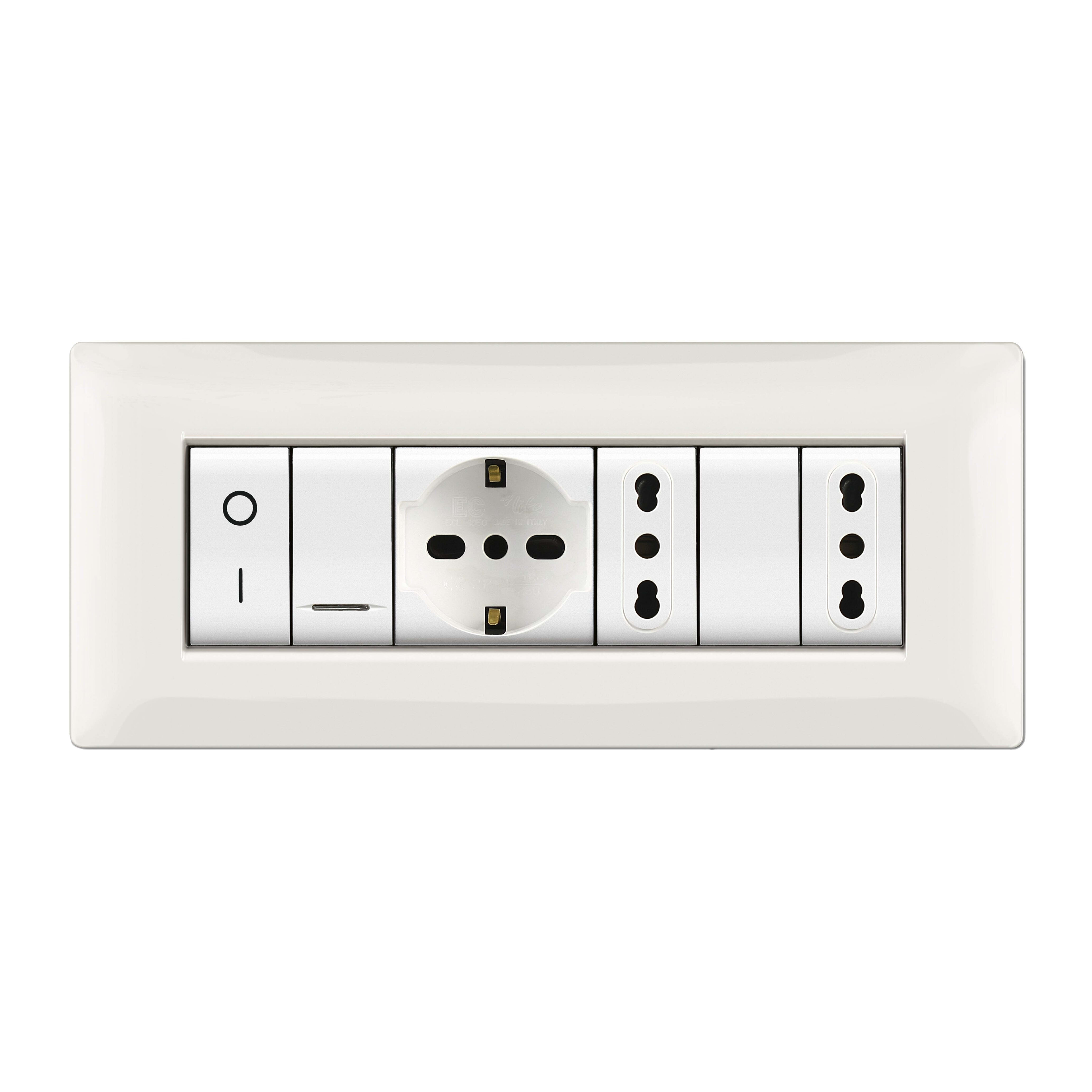 ELETTROCANALI SRL ETNECL2887WH PLACCA MYLIFE Q 7 MODULI BIANCO