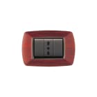 ELETTROCANALI ETNECL2983LS PLACCA MYLIFE 3 MOD.LEGNO SCURO