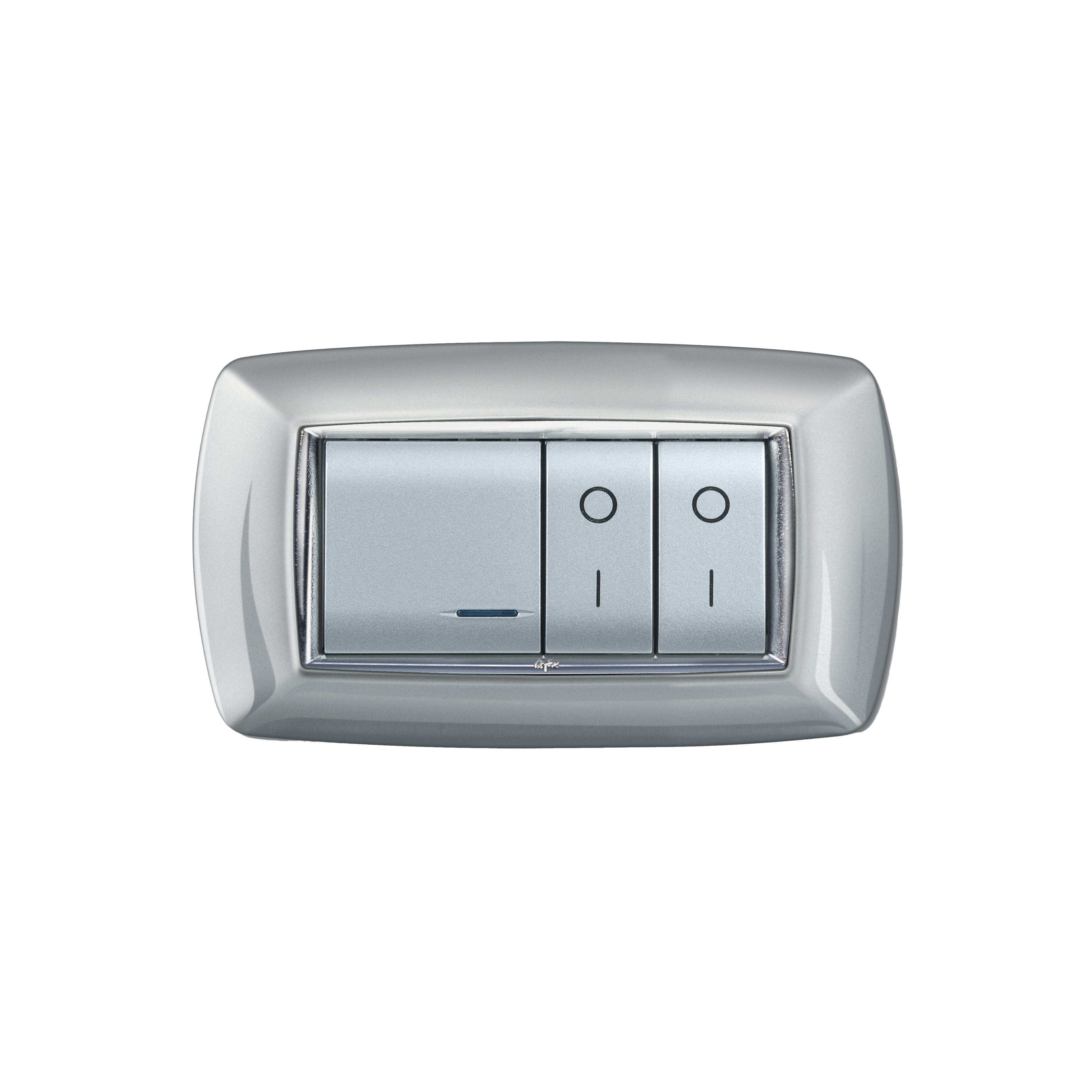 ELETTROCANALI SRL ETNECL2984AC PLACCA MYLIFE 4 MOD.ALLUMINIO CHIARO