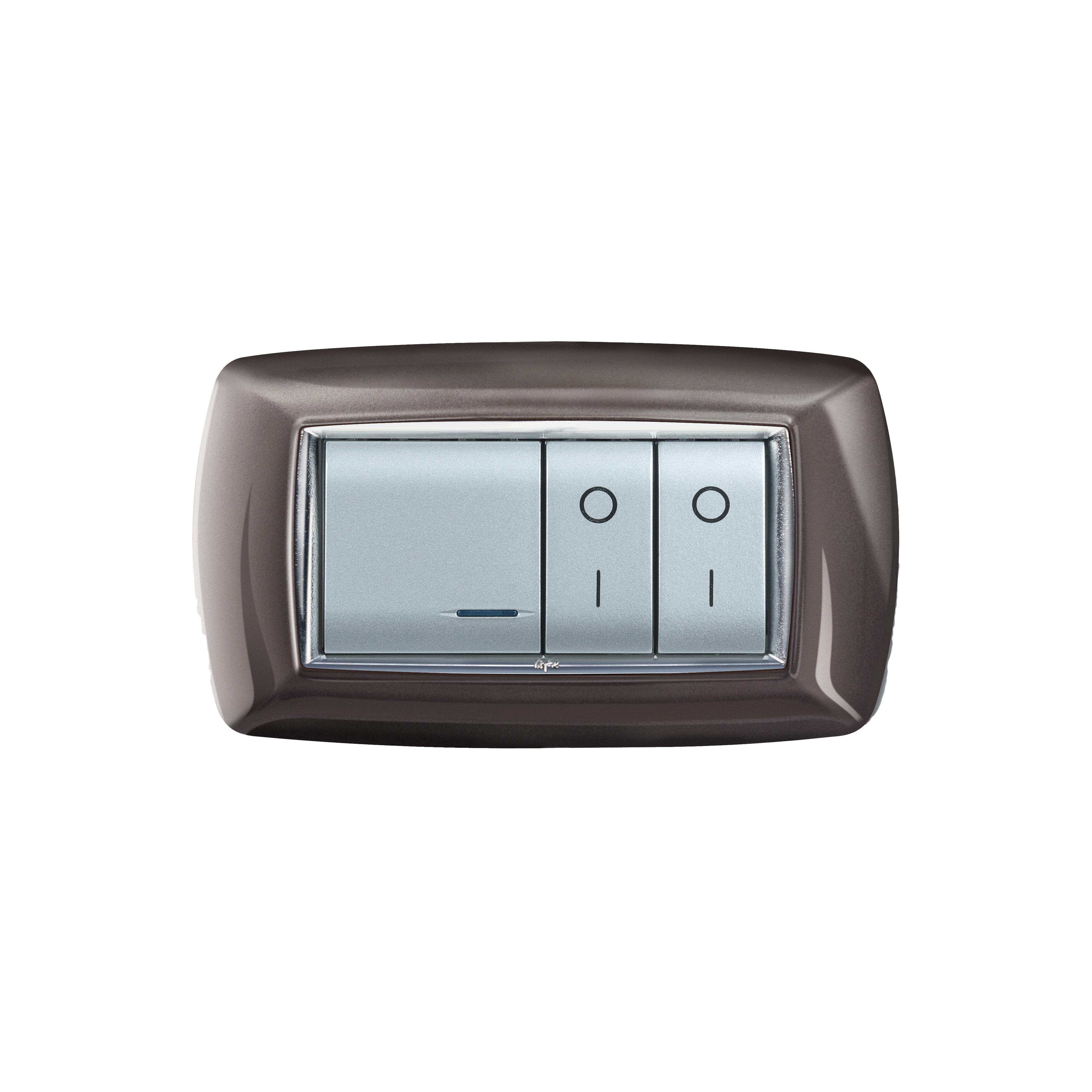 ELETTROCANALI SRL ETNECL2984AN PLACCA MYLIFE 4 MOD.ALLUMINIO NOTTE