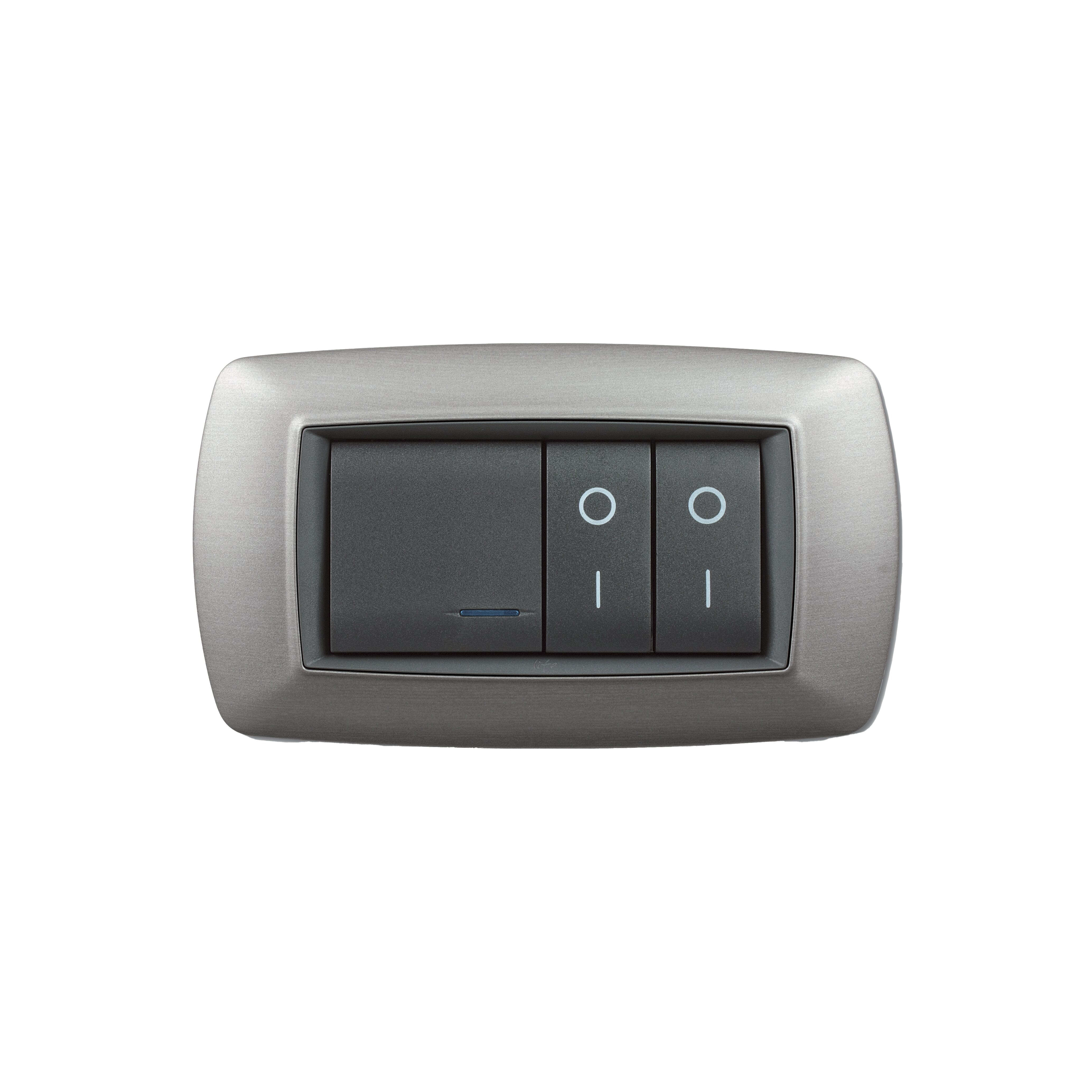 ELETTROCANALI SRL ETNECL2984AS PLACCA MYLIFE 4 MOD.ACCIAIO SATINATO