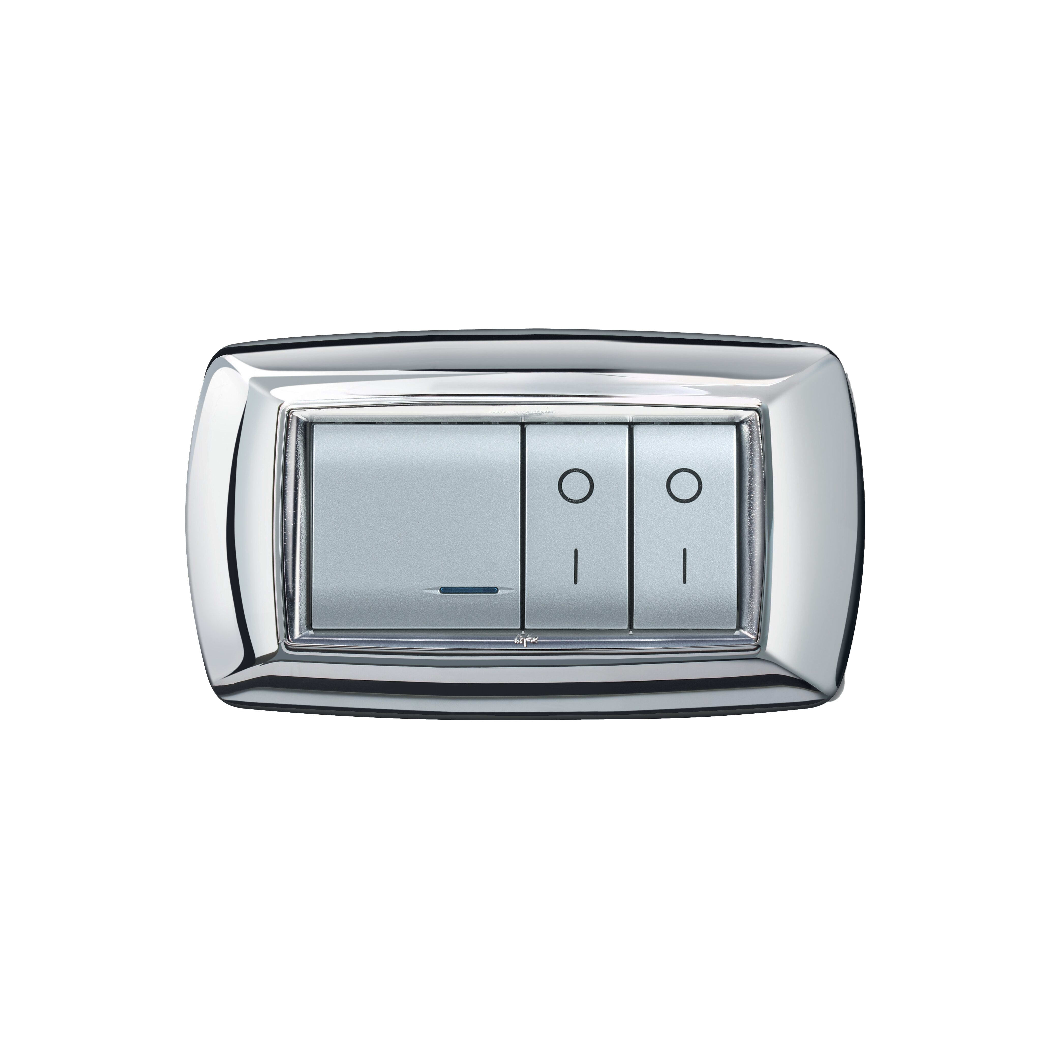 ELETTROCANALI SRL ETNECL2984CR PLACCA MYLIFE 4 MODULI CROMO