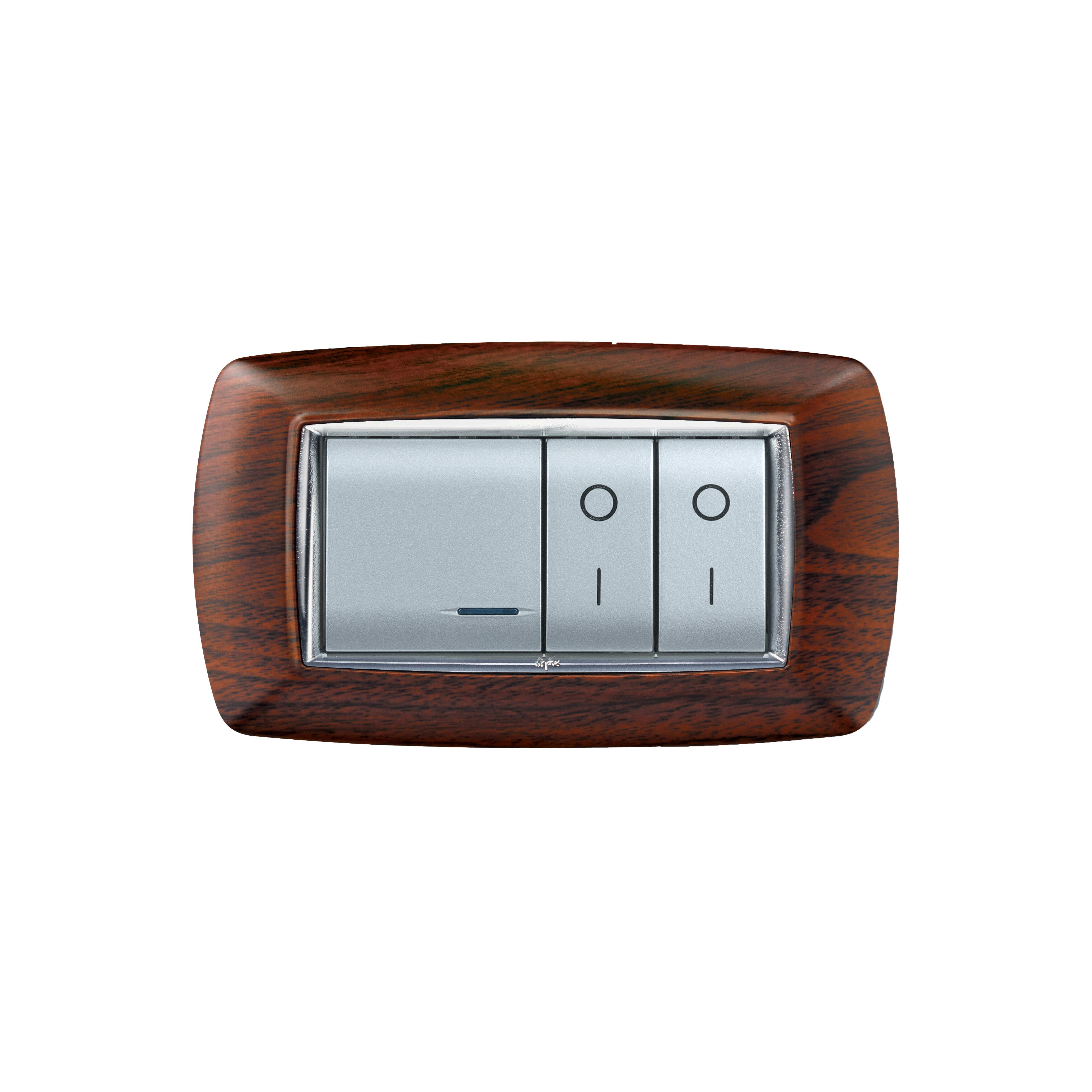 ELETTROCANALI SRL ETNECL2984LS PLACCA MYLIFE 4 MOD.LEGNO SCURO