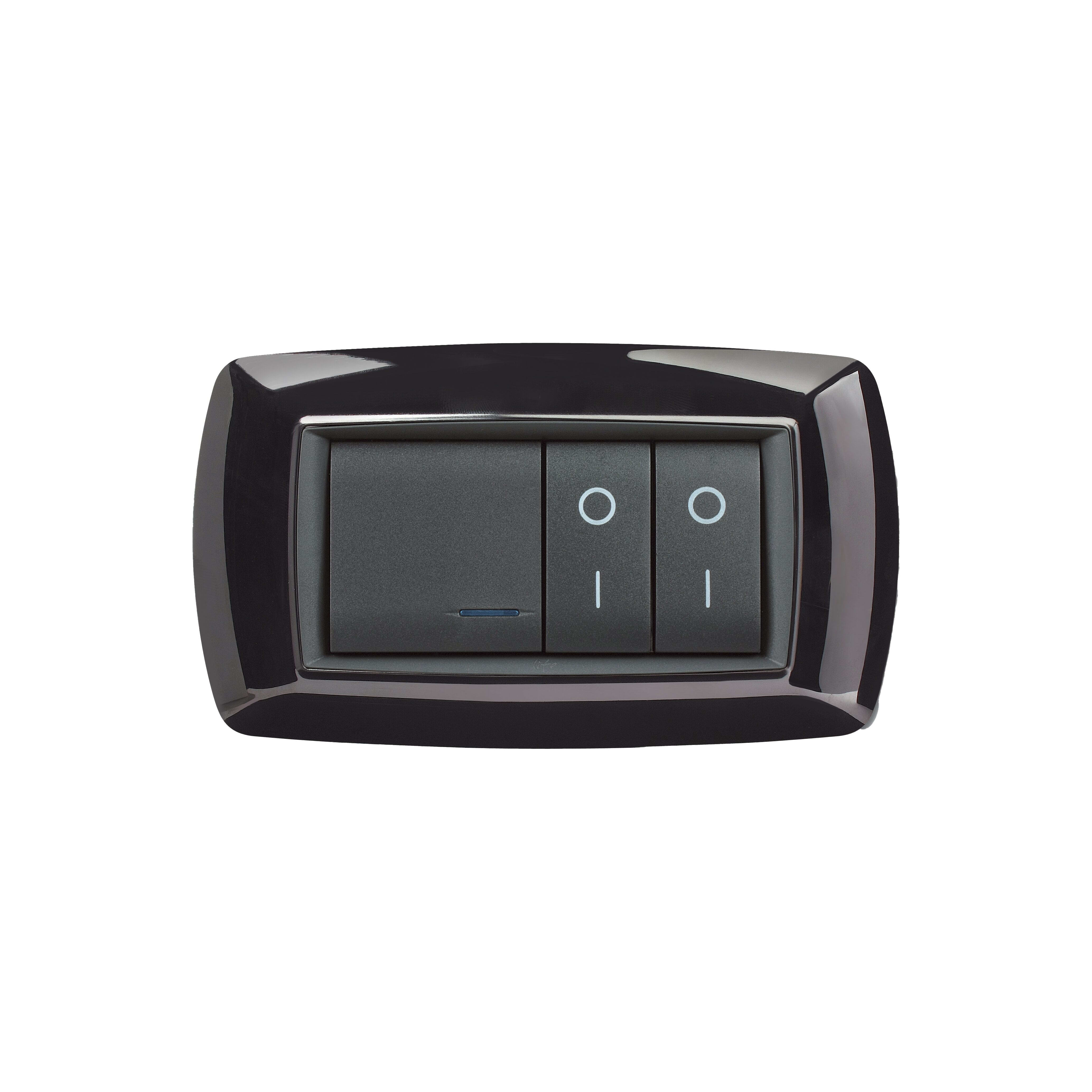 ELETTROCANALI SRL ETNECL2984N PLACCA MYLIFE 4 MODULI NERO