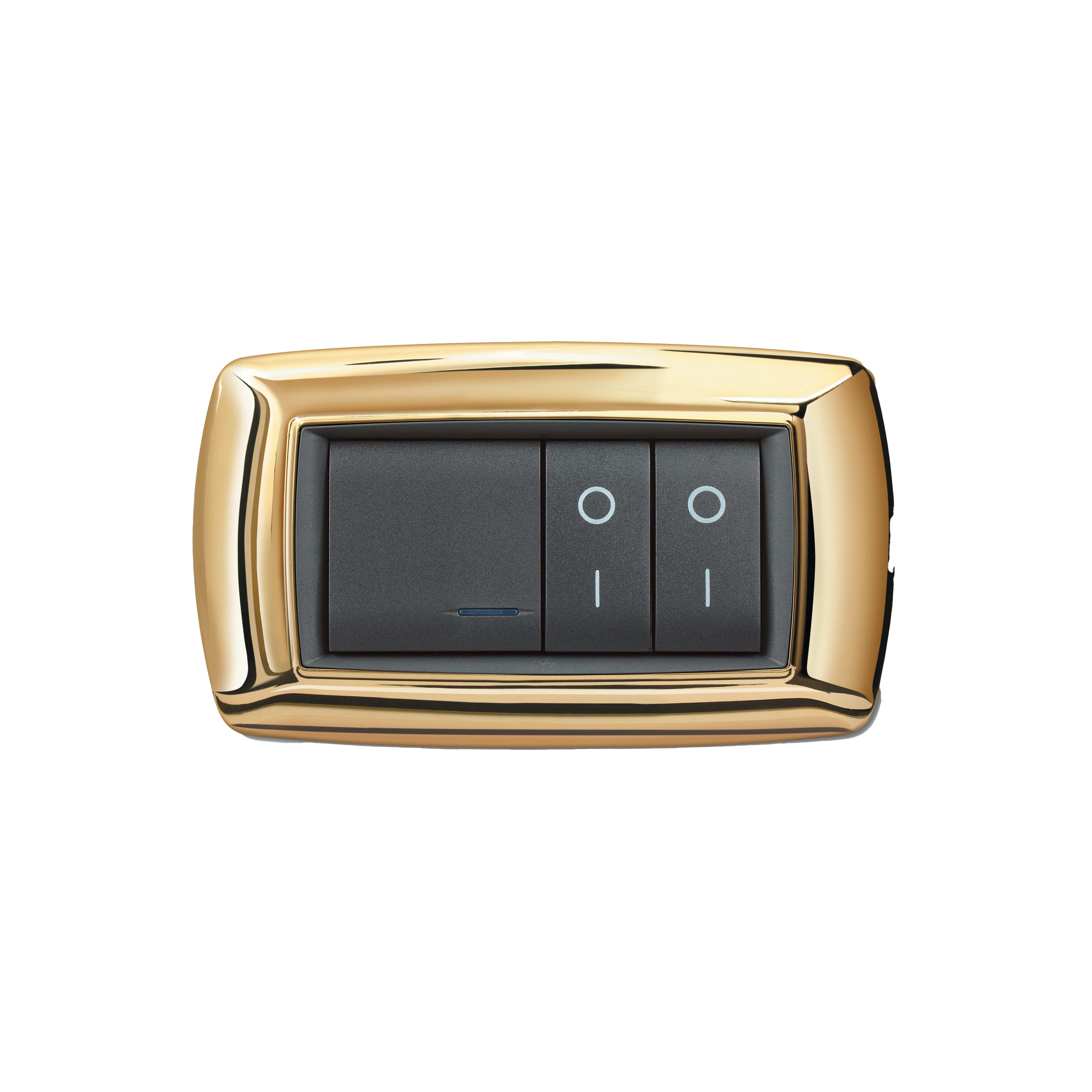ELETTROCANALI SRL ETNECL2984OR PLACCA MYLIFE 4 MODULI ORO
