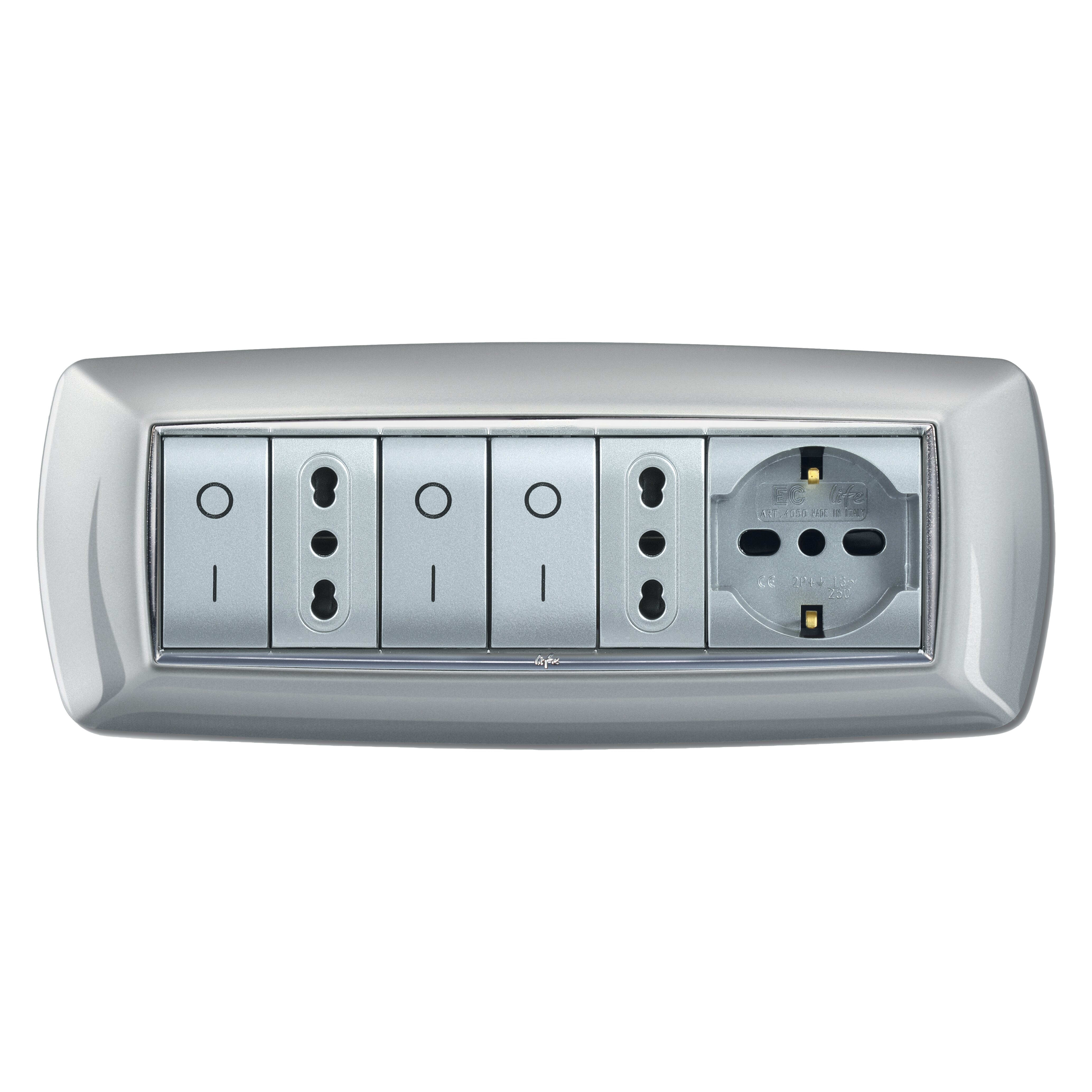 ELETTROCANALI SRL ETNECL2987AC PLACCA MYLIFE 7 MOD.ALLUMINIO CHIARO